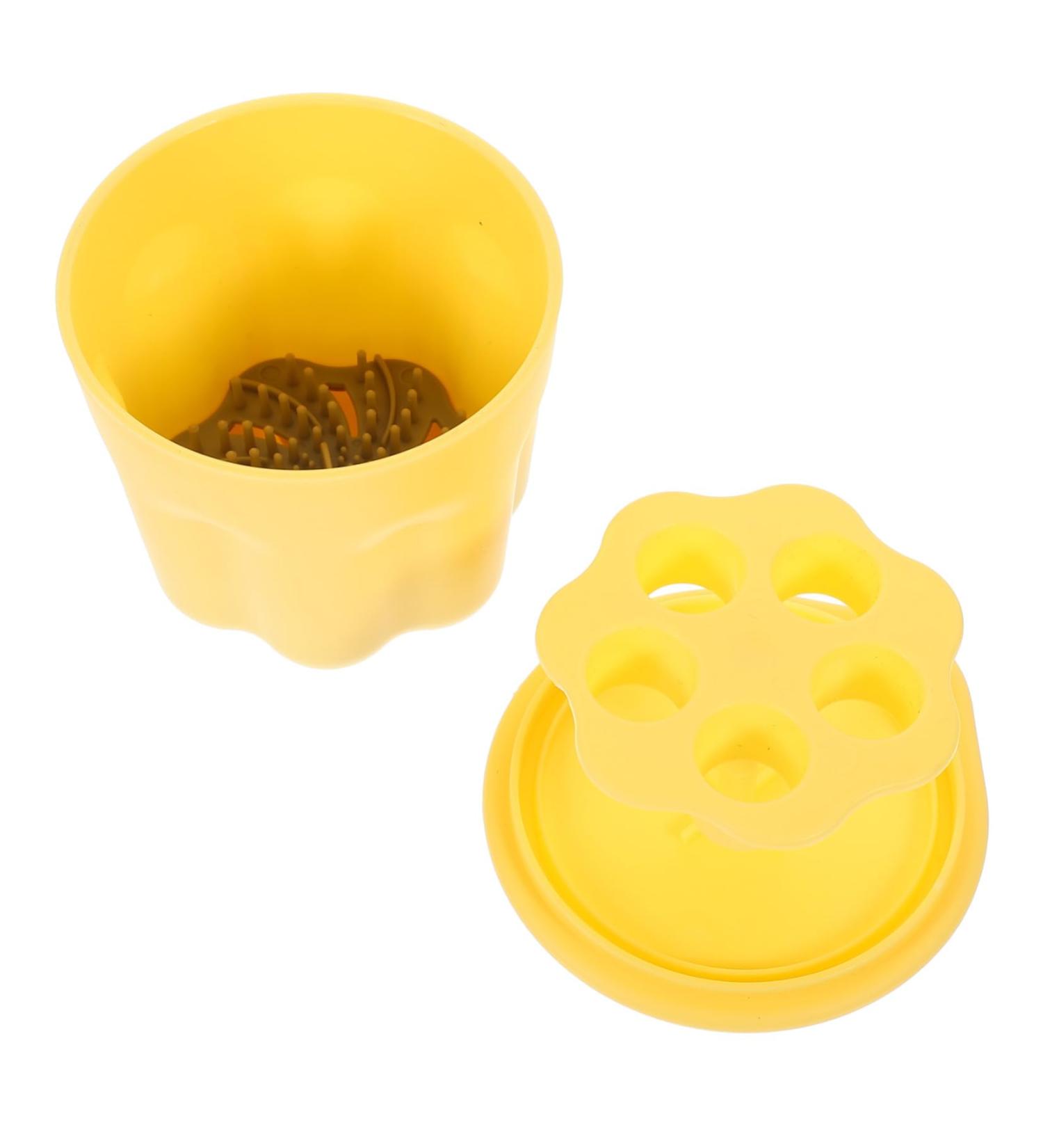 DRESSOOS 1set Makeup Brush Cleaning Bowl Makeup Brush Cleaning Kit Brush Rinsing Pad Brush Cleaning Tool Makeup Brush Washer Bowl Makeup Tool Cleaner Make Brush Cleaning Bowl Cosmetic Pp 8.5X8X6.8CM Yellow - Buy Online on GoSupps.com