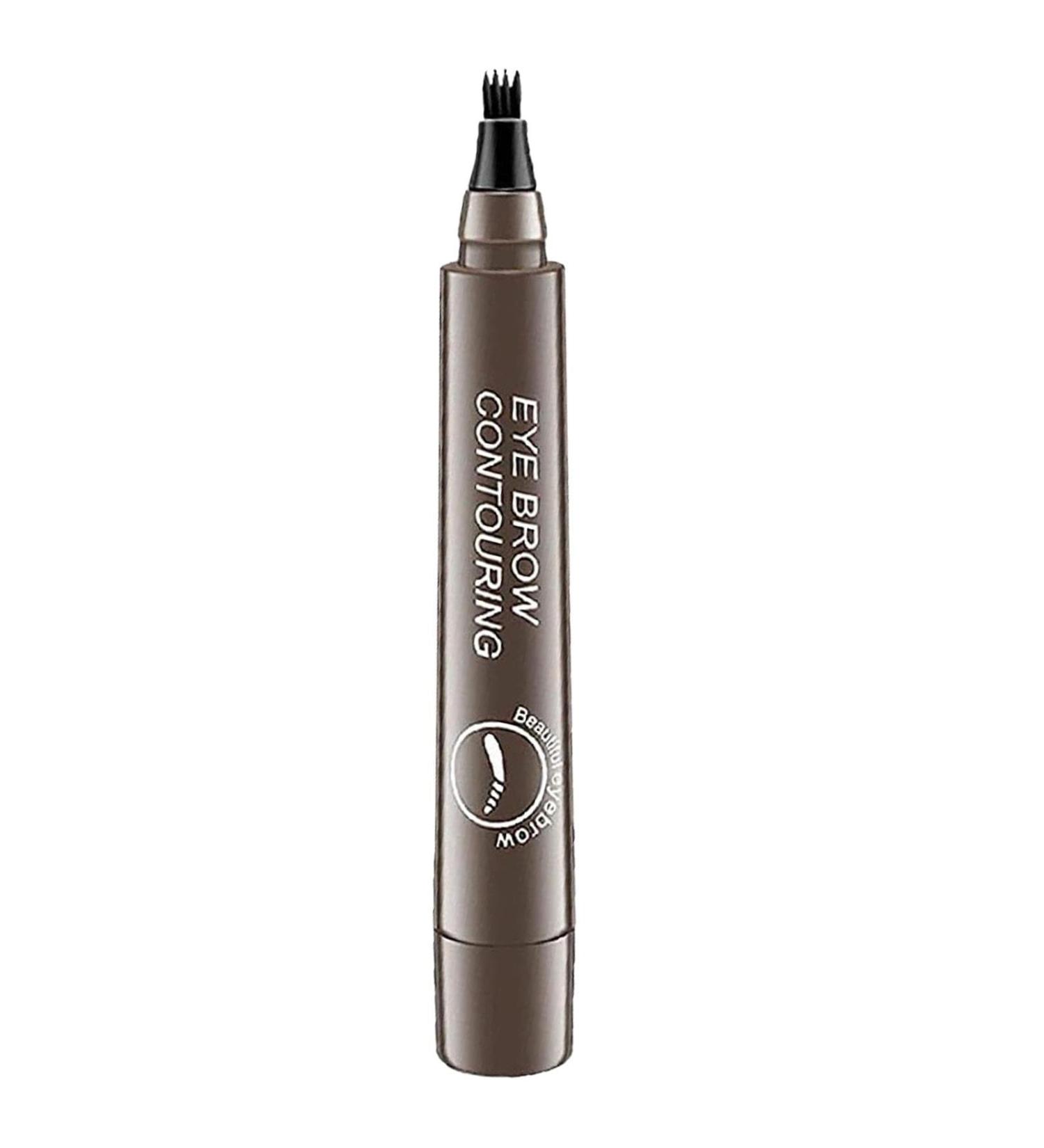 Eyebrow Liquid - Waterproof Eyebrow Marker | Microblading Eyebrow Pencil Long-Lasting Eyebrow Makeup for Natural-Looking Eyebrow Pochy Gray Brown - Buy Online on GoSupps.com