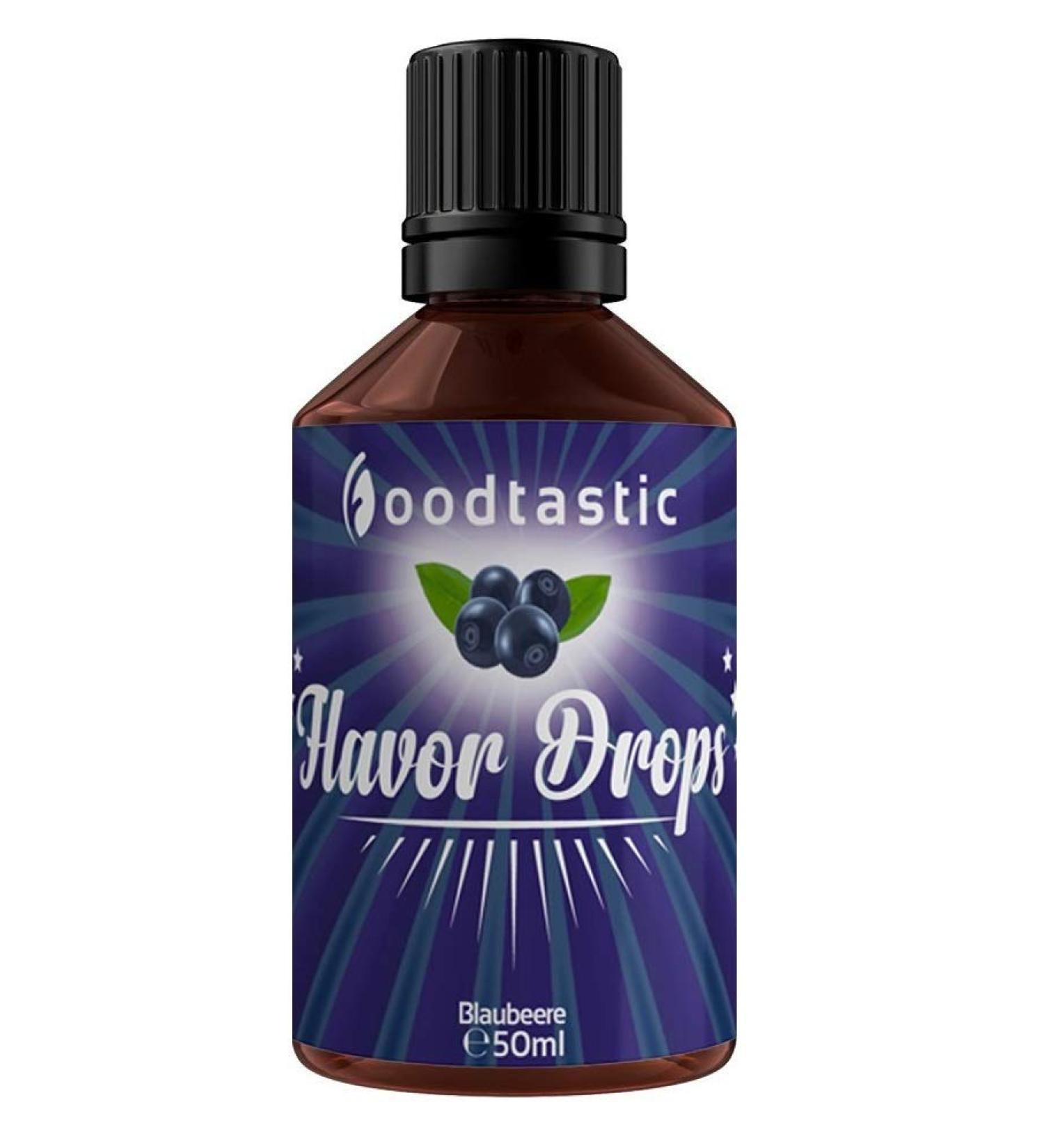 Foodtastic flavor drops blueberry 50ml |Flavrops aroma drop |Calorie -free Sweet i without sugar |Food aroma flavor drops flave drops drops of taste