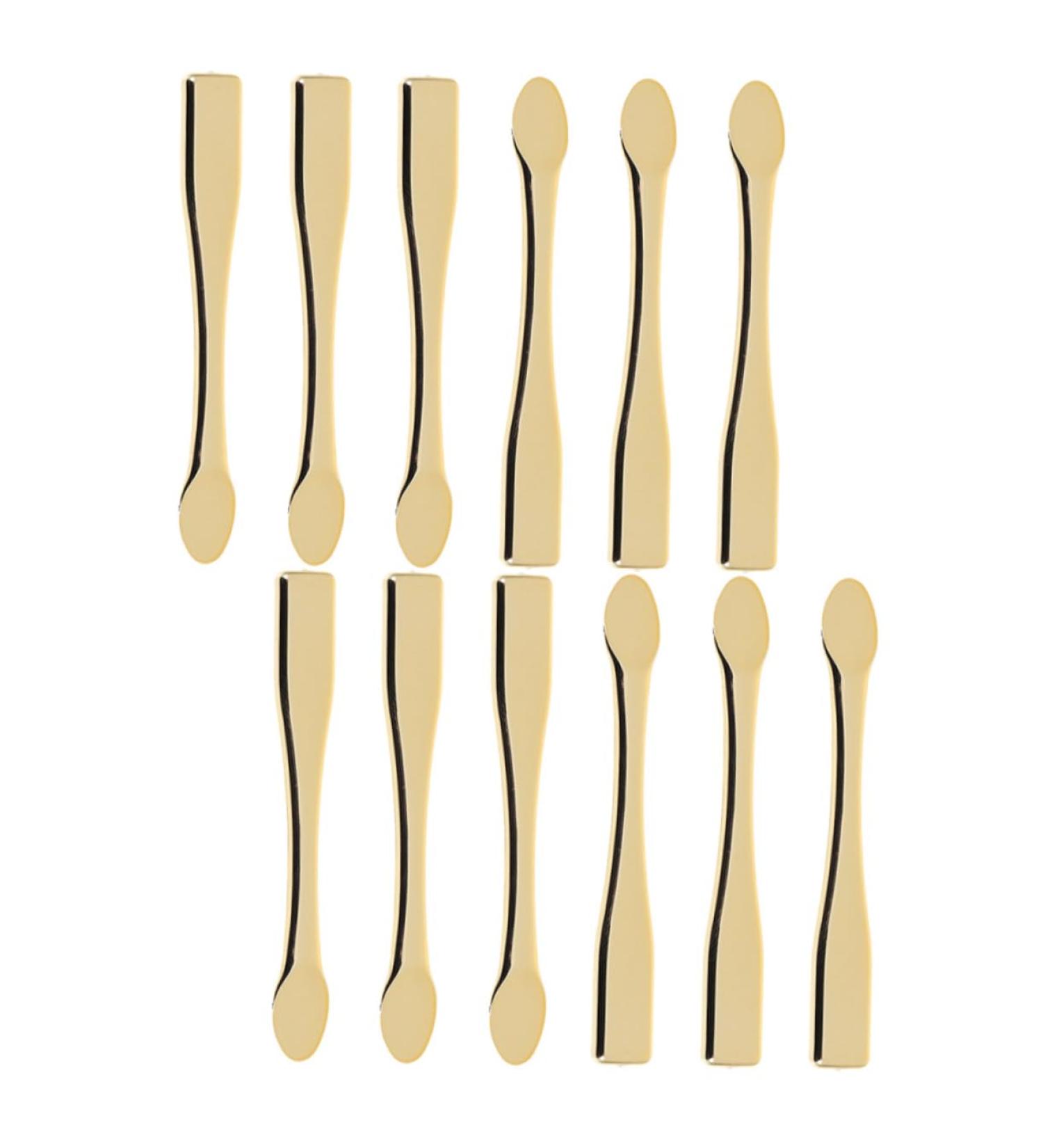 Beavorty 12pcs face spatula mini cosmetics spatula abs spatula makeup cosmetics applicator 6.00X0.70X0.70CM Golden - Buy Online on GoSupps.com