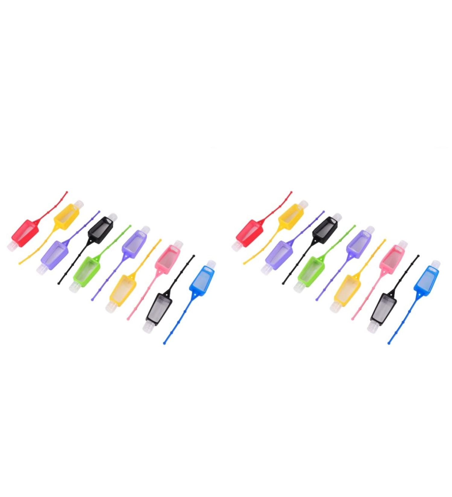 FRCOLOR 20 pcs Silicone Bottle Protective Case - Trapezoidal & Oval Sleeves for Perfume - Easy to Carry Assorted Colors - Buy Online on GoSupps.com