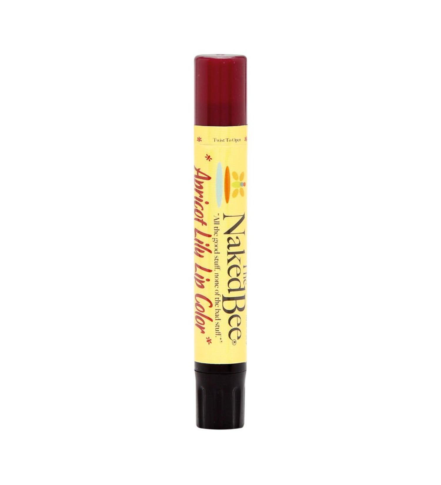 The Naked Bee Apricot Lily Natural Lip Color  0.09 Ounce Single (1) Apricot Lily