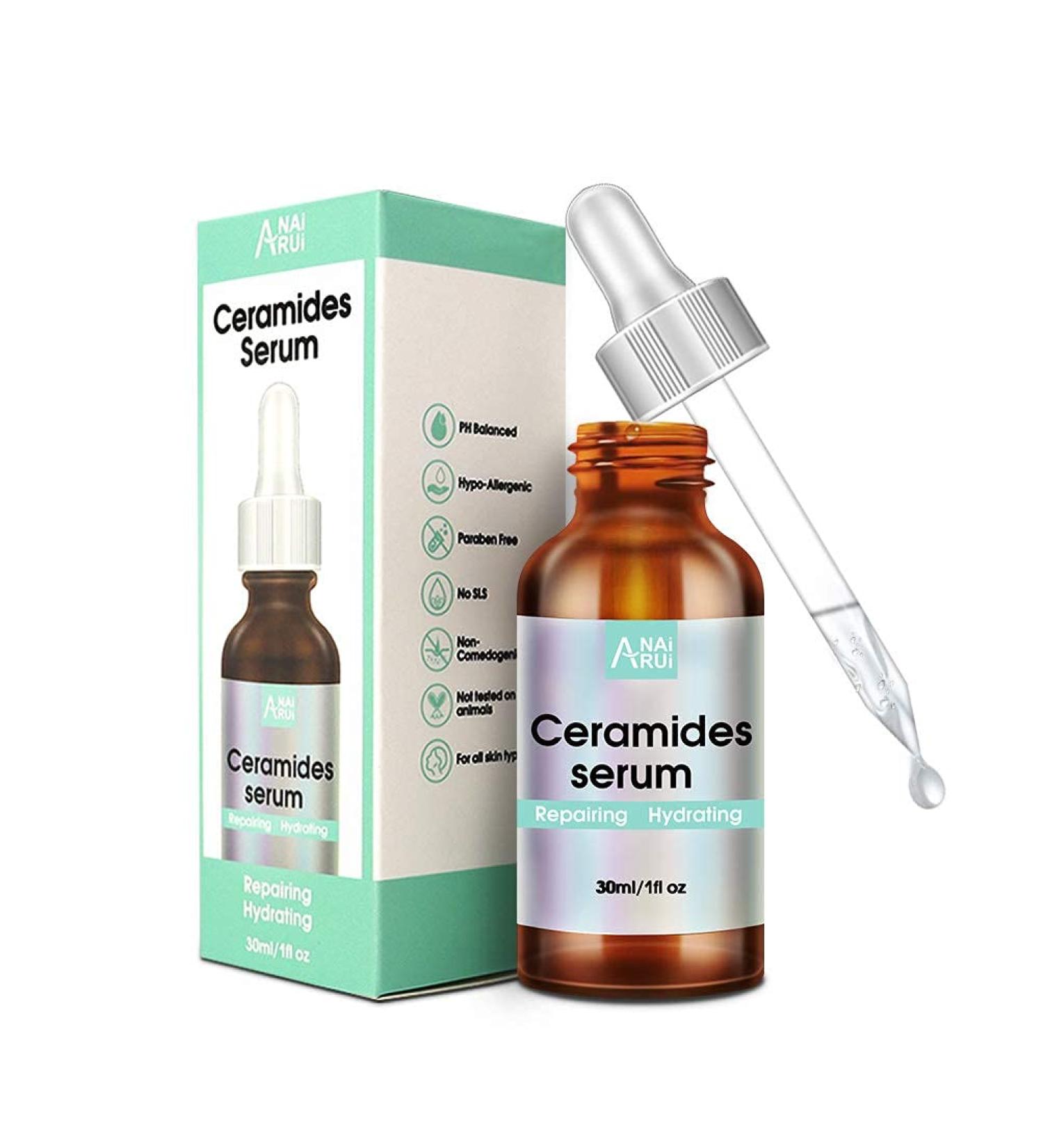 ANAiRUi Ceramide Serum to Hydrate Moisture and Plump Skin for Normal to Dry Skin with Ceramide-3 and Hyaluronic Acid Skin Barrier Repair Anti-Aging Serum for Face 30ml Ceramide Face Serum - Buy Online on GoSupps.com