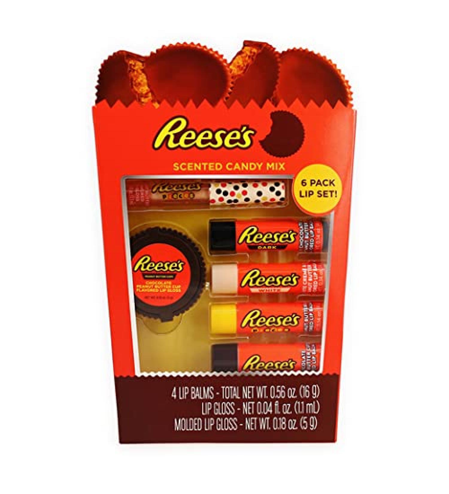 Reese's Candy Mix Lip Balm & Gloss Set - 6-Pack | Delicious Lip Care Collection - Buy Online on GoSupps.com
