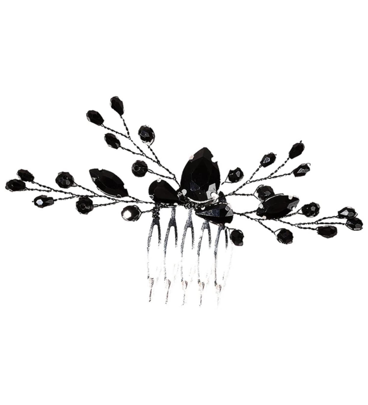 PLAFOPE hair clip for wedding alloy bridal wedding headwear rhinestone hair comb - Buy Online on GoSupps.com