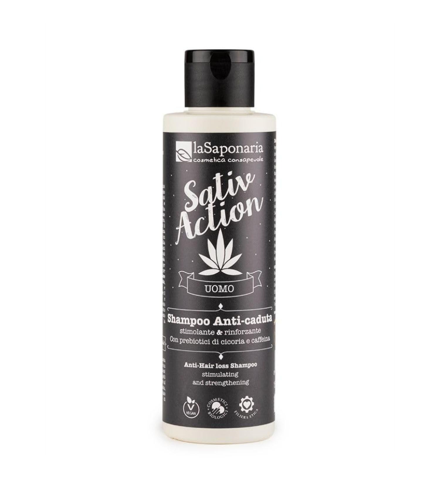 La Saponaria Sativ Action shampoo anti hairloss men bio 150ml - Buy Online on GoSupps.com