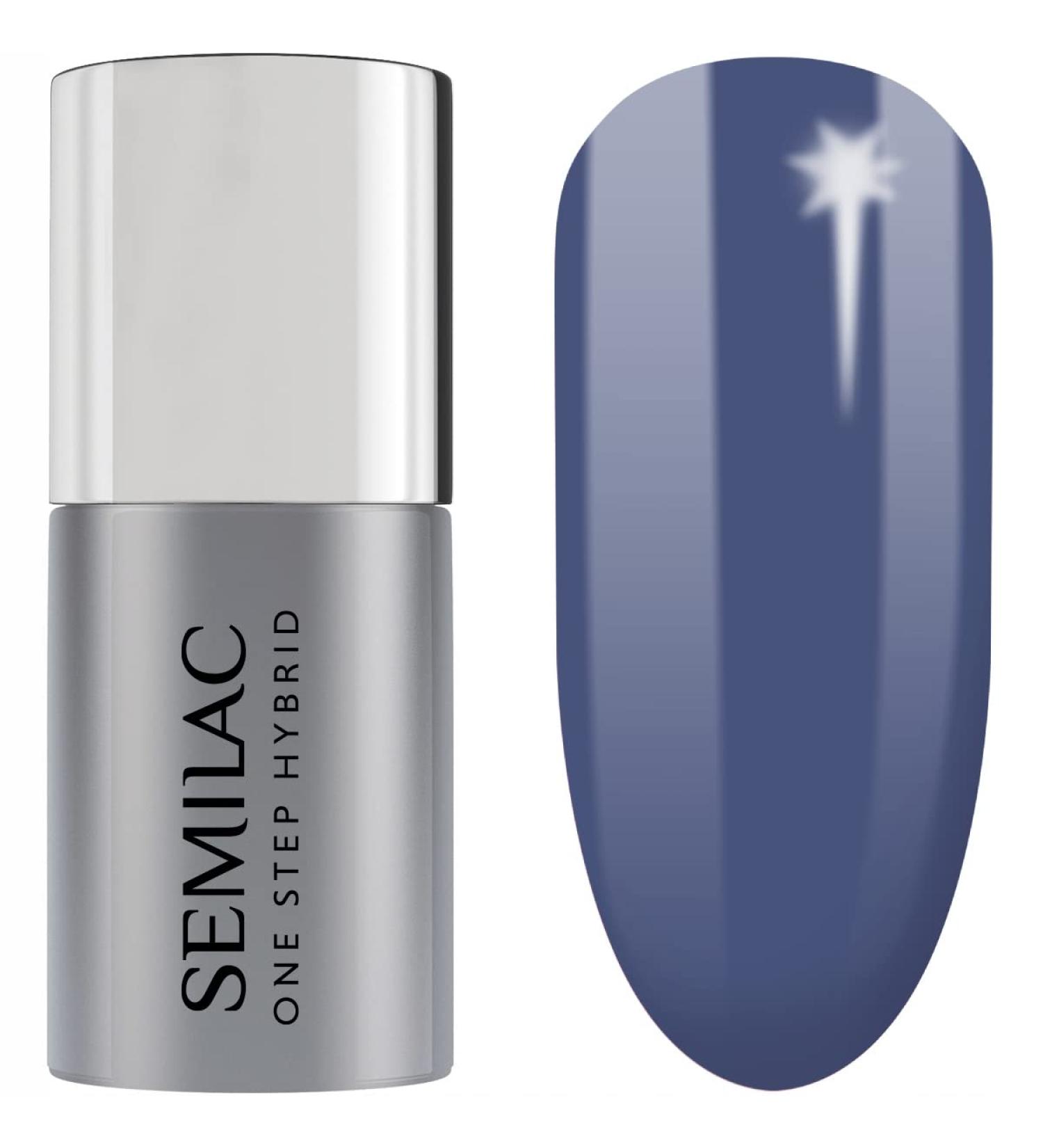 S850 Semilac One Step Hybrid Nail Polish 3in1 | Calm Ocean Blue 5ml - Innovative UV LED Color for Beautiful Nails - Buy Online on GoSupps.com