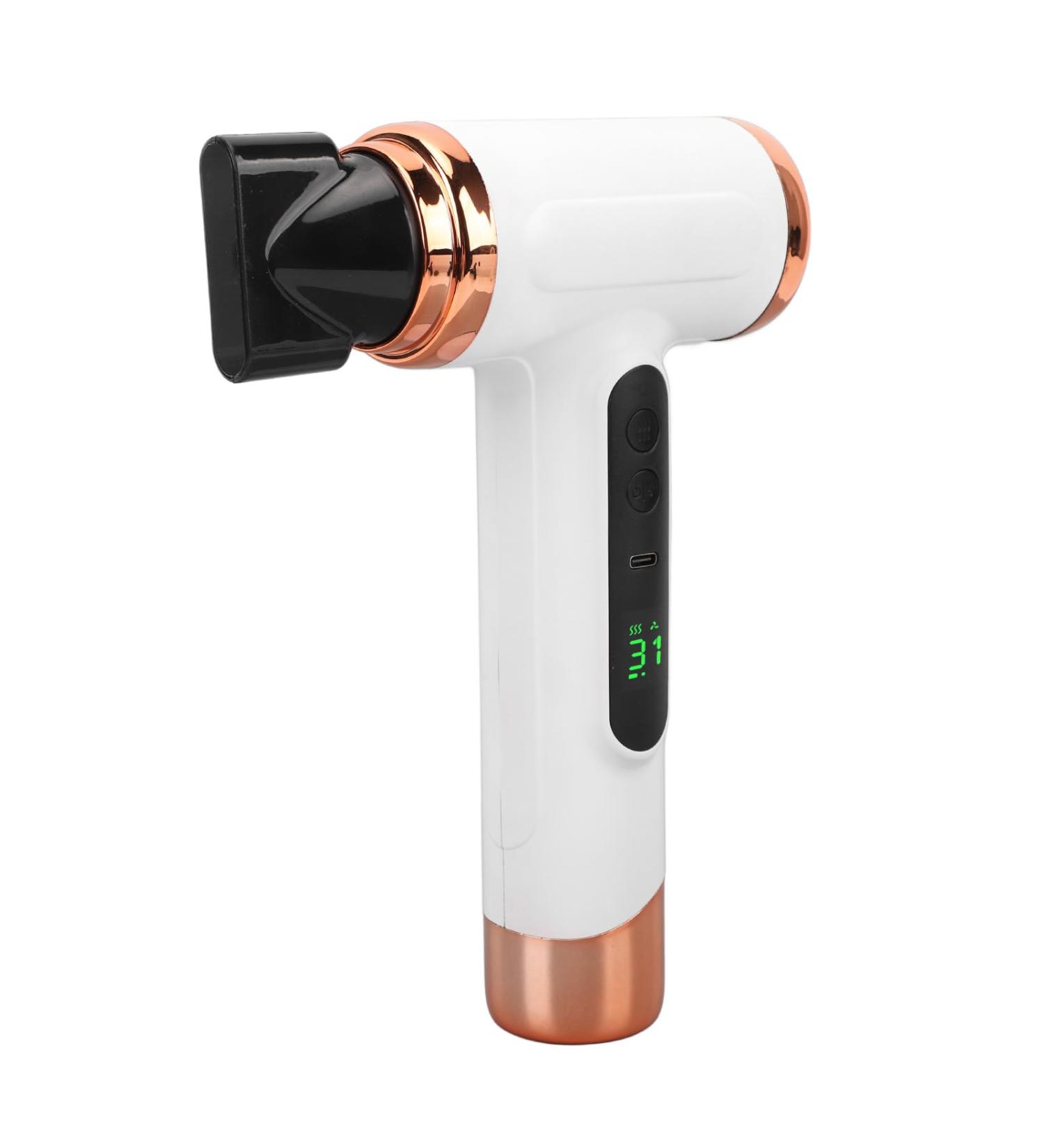 Cordless Hair Dryer 200W Rechargeable Hot Cold Hair Blow Dryer 15000mAh Travel Hair Dryer Fast Drying (US Plug 1300W) US Plug 1300W White - Buy Online on GoSupps.com