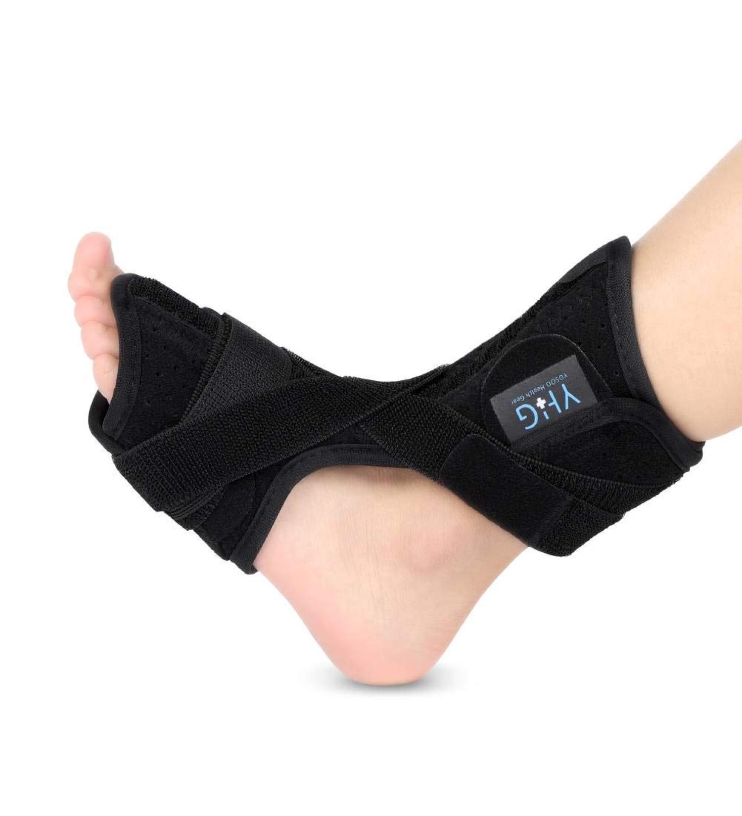 Yosoo Health Gear Night Splint for Plantar Fasciitis - Orthopedic Support Brace with Massage Roller Ball for Pain Relief & Rehabilitation - Buy Online on GoSupps.com