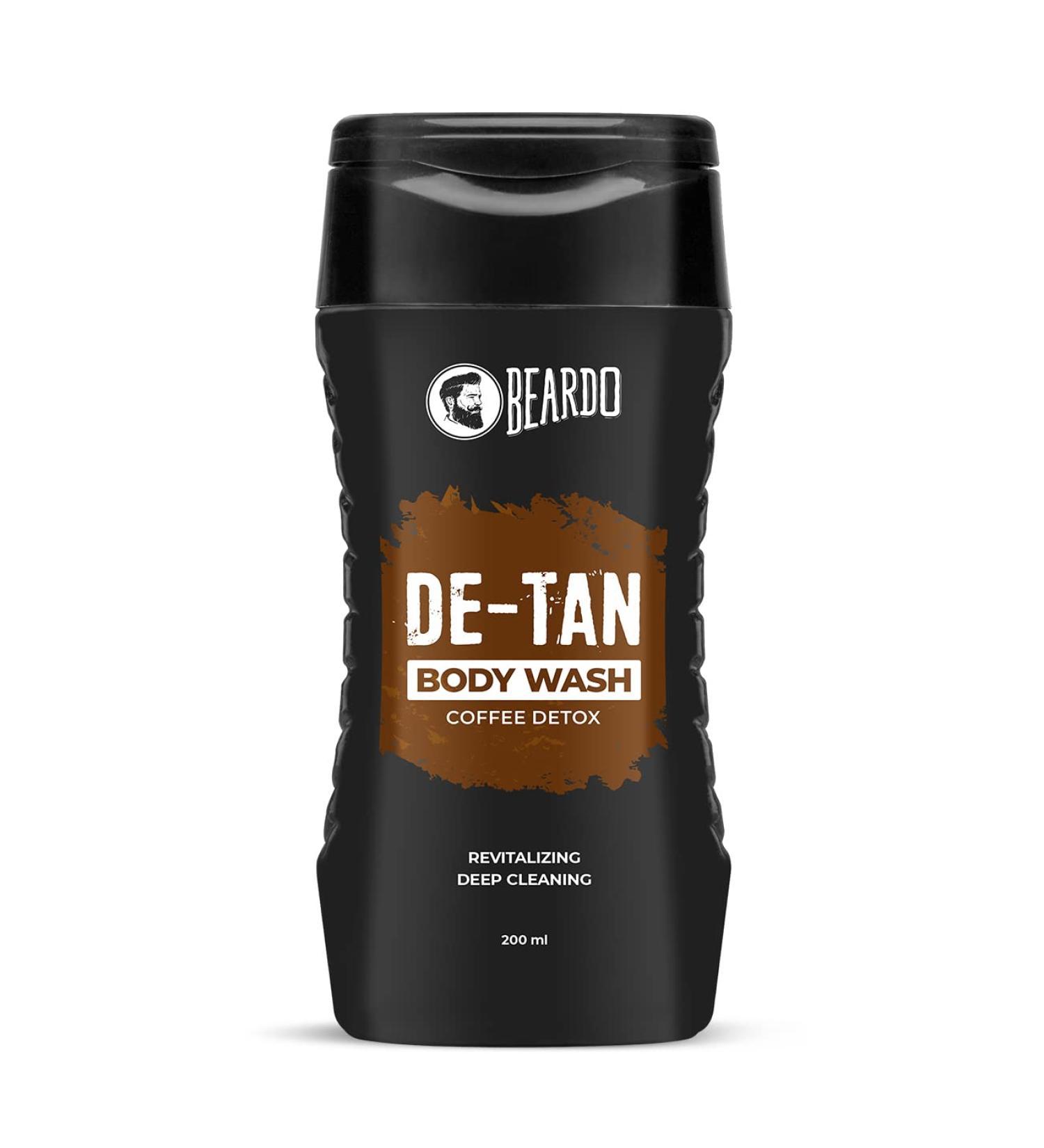 LiveMoor Beardo De-Tan Body Wash for Men 200ml | Tan Removal| Caffeine Body Wash | With Coffee & Aloe Extracts | For Body & Face | Refreshing Fragrance - Buy Online on GoSupps.com