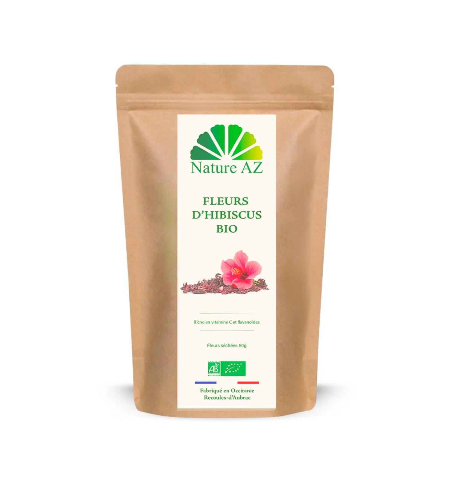 FLEURS D'HIBISCUS S CH ES (BISSAP KARKAD ) - FABRIQU EN FRANCE (50) 50.0 Grammes