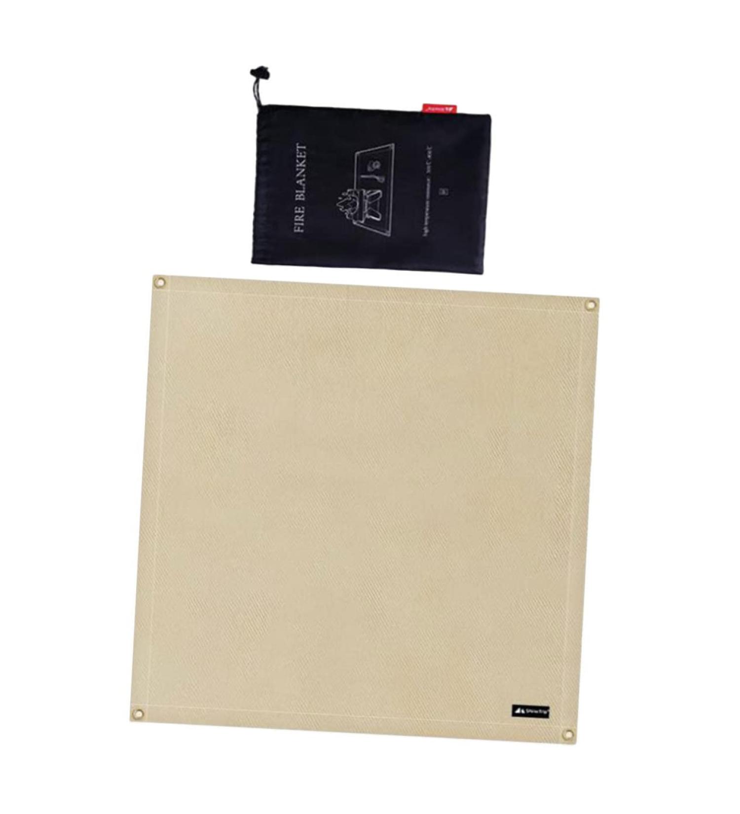 Yardenfun 1pc BBQ Fire Mat Outdoor Mat Camping BBQ Fireproof Cushion Mat Protection Decorate 80x80cm Light Yellow - Buy Online on GoSupps.com