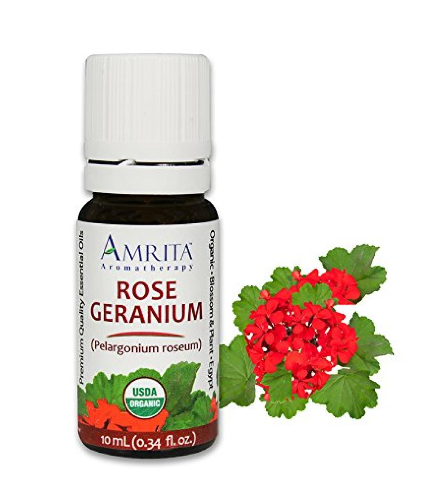 Organic Geranium Rose Essential Oil 100% Pure Undiluted Pelargonium roseum Therapeutic Grade Premium Quality Aromatherapy Oil Tested & Verified 10ML 0.34 Fl Oz (Pack of 1) - Buy Online on GoSupps.com