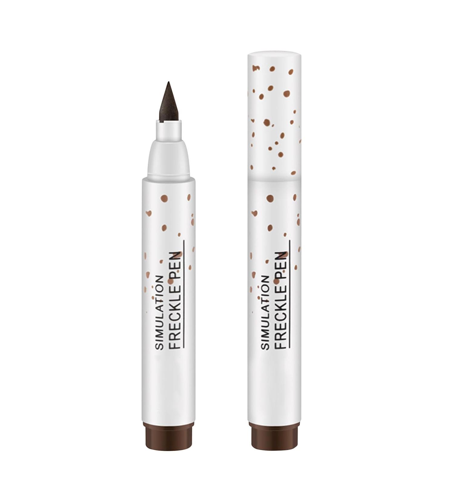 Freckles Pen Lifelike Freckle Makeup Pen 2 Colors Magic Freckle Color Waterproof Longlasting Soft Pen for Effortless Sunkissed Makeup Not Easy to Fade Suit for Women Men (Coffee 1g) - Buy Online on GoSupps.com
