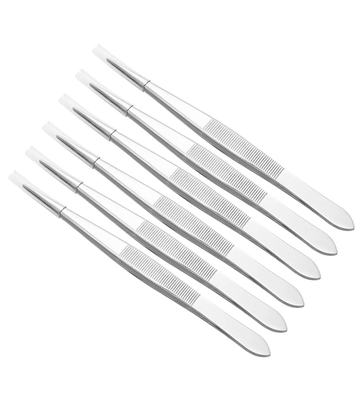 FSSTUD 6-Piece Stainless Steel Eyelash Tweezers Set | Precision Straight Eyebrow & Face Hair Removal Tweezers for Men & Women - Buy Online on GoSupps.com