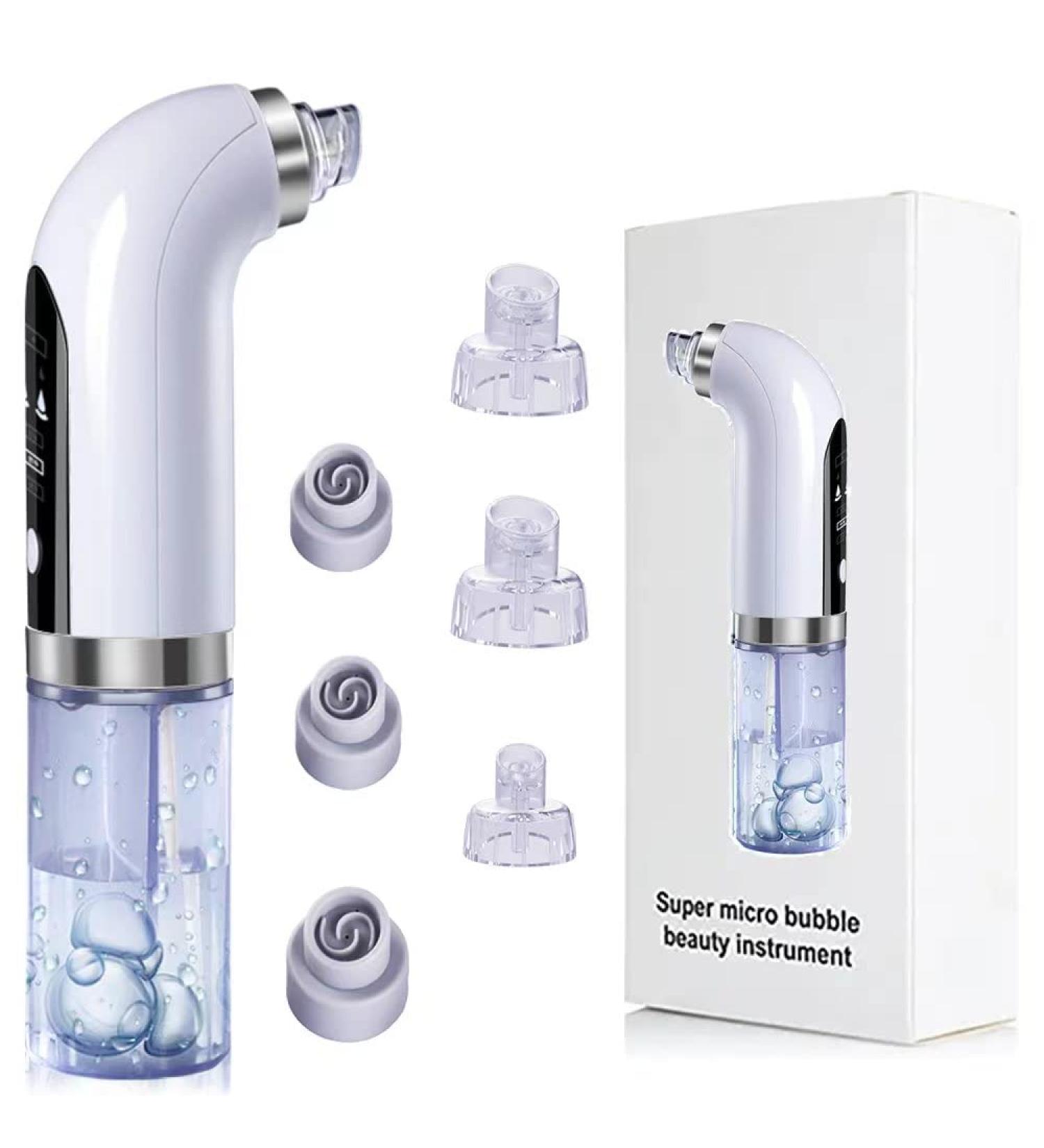 Portugalies Rechargeable Blackhead Remover Pore Vacuum - 3 Suction Modes, 6 Probes - Buy Online on GoSupps.com