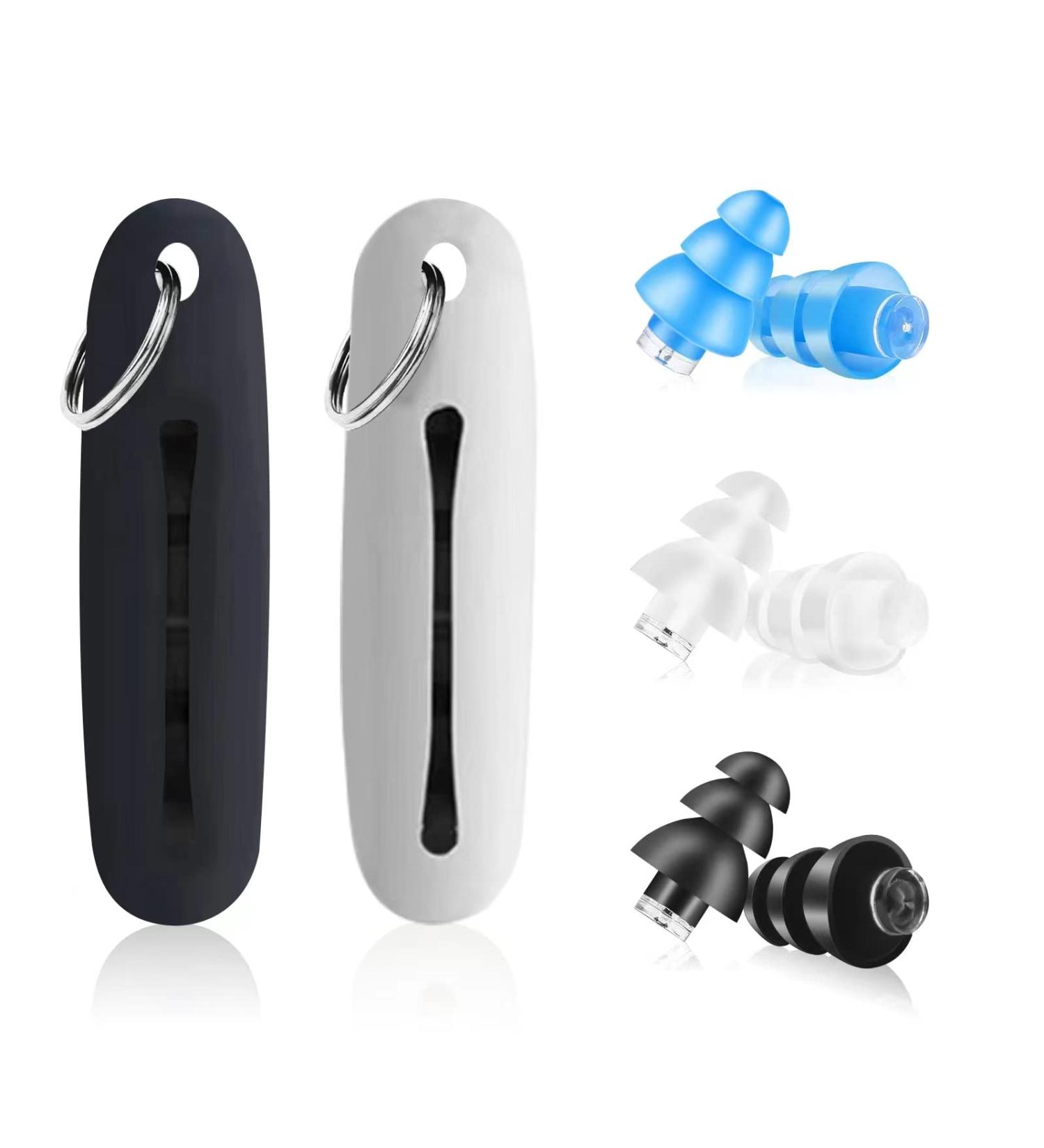 3 Pairs Silicone Ear Plugs for Sleeping & Concerts - Noise Cancelling, High Fidelity, Reusable - Ideal for Music Festivals, DJs, Musicians - Includes 2 Travel Covers - Buy Online on GoSupps.com