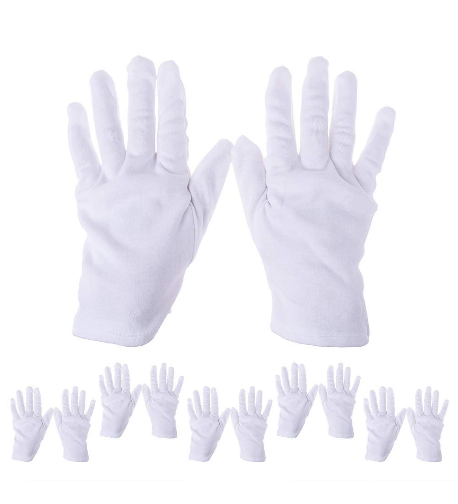 Sevenmye 6 Pairs Moisturizing Cotton Gloves | White Cosmetic & Spa Gloves for Soft Skin - Buy Online on GoSupps.com