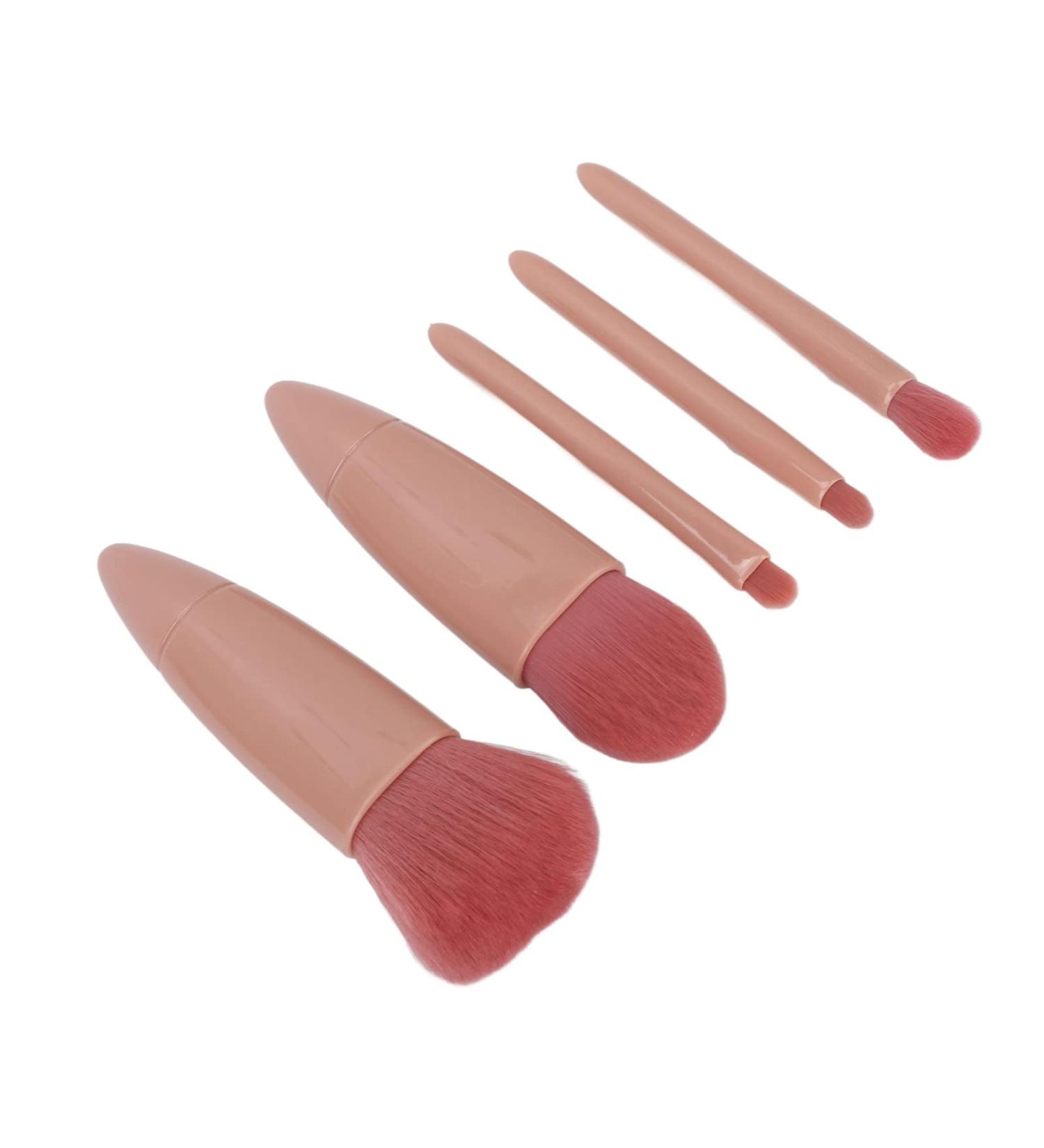 GERNIE 5-Piece Mini Fiber Wool Makeup Brush Set - Eye Brush Bristle Brushes & Mirror - Perfect for Flawless Makeup Application | International Shipping Available - Buy Online on GoSupps.com