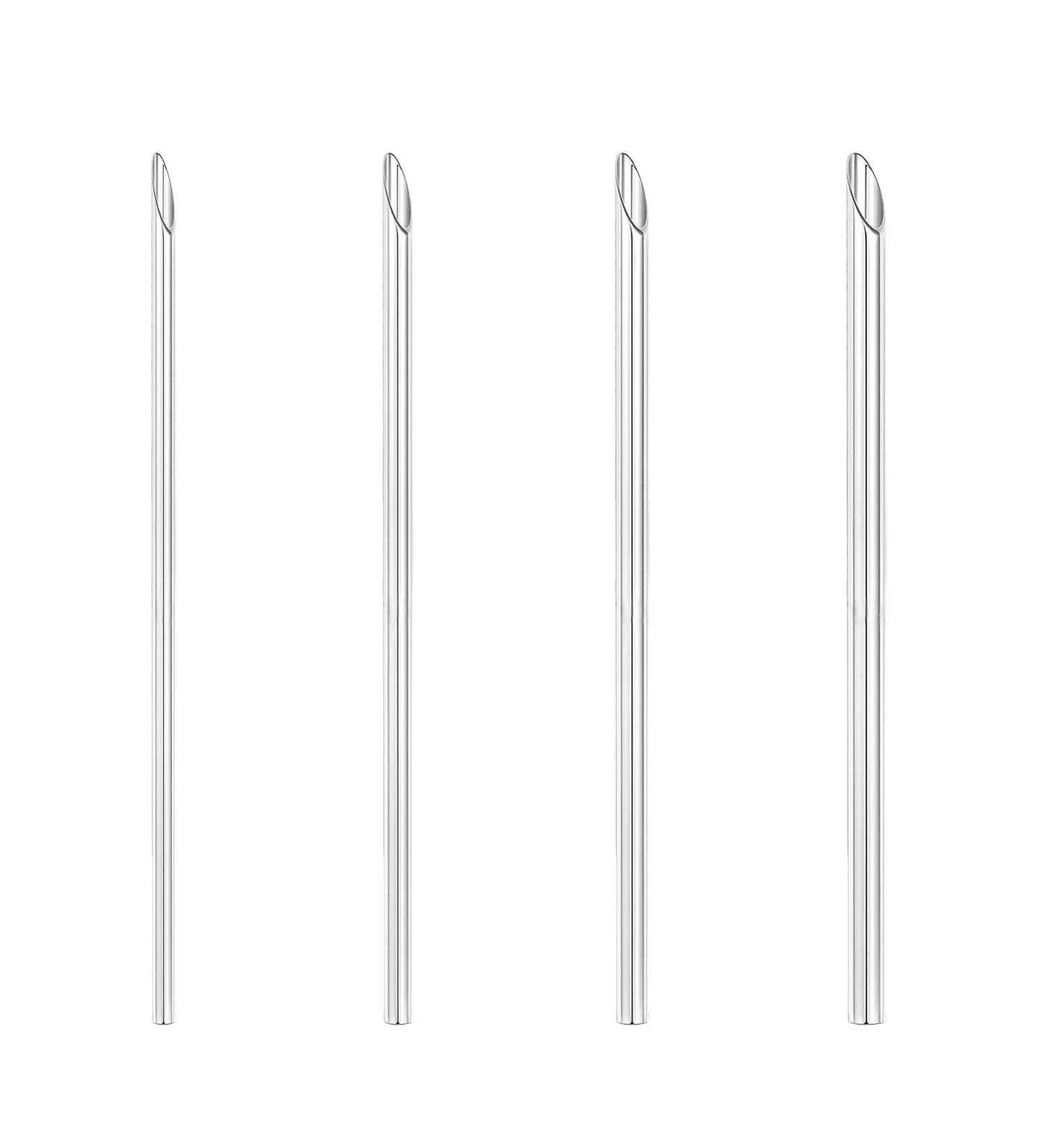 Piercing Needles Receiving Tubes for Piercing Needles Stainless Steel Body Jewelry Piercing Receiver Needles for Nose Septum Ear Belly Cartilage Daith Piercing Suppliers (3mm 4mm 5mm 6mm) Receiving Tubes 3/4/5/6mm