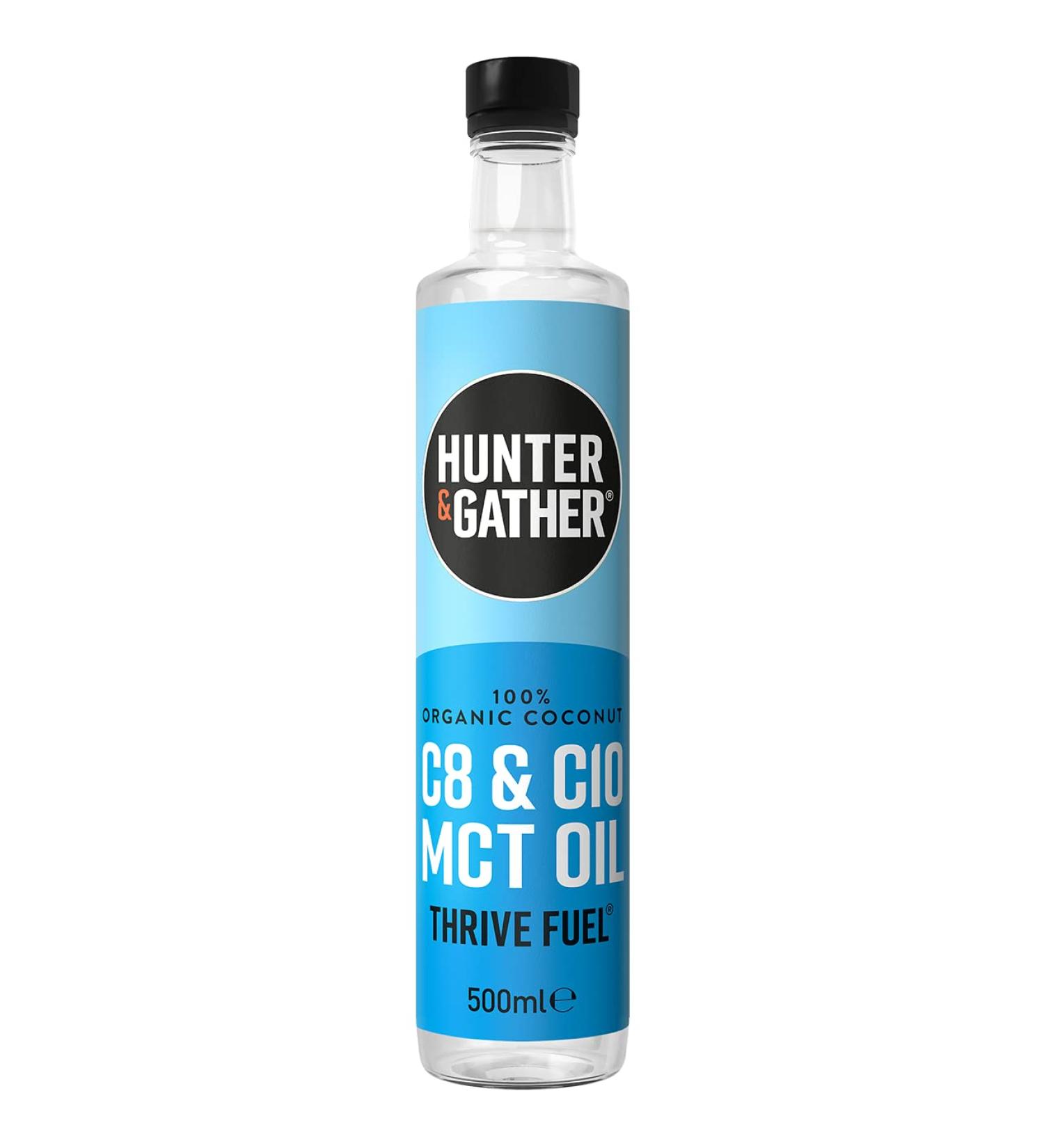 Hunter & Gather Premium C8 & C10 MCT Oil (500ml) - Keto & Fasting Support | Bulletproof & Fatty Coffee | Glycerol Free - Buy Online on GoSupps.com