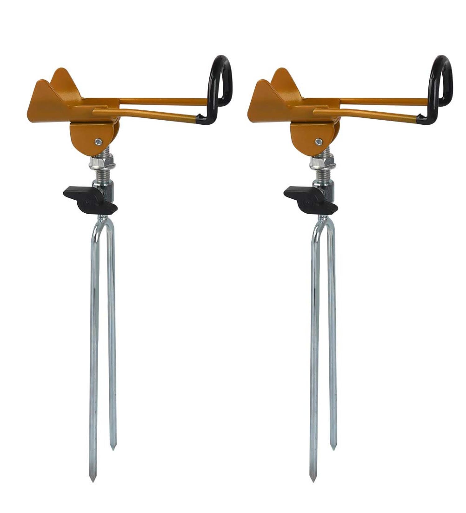 Timeset Stainless Steel Fishing Rod Holder - 2 Piece 360 Adjustable Stand for Stable Fishing Support - International Shipping - Buy Online on GoSupps.com