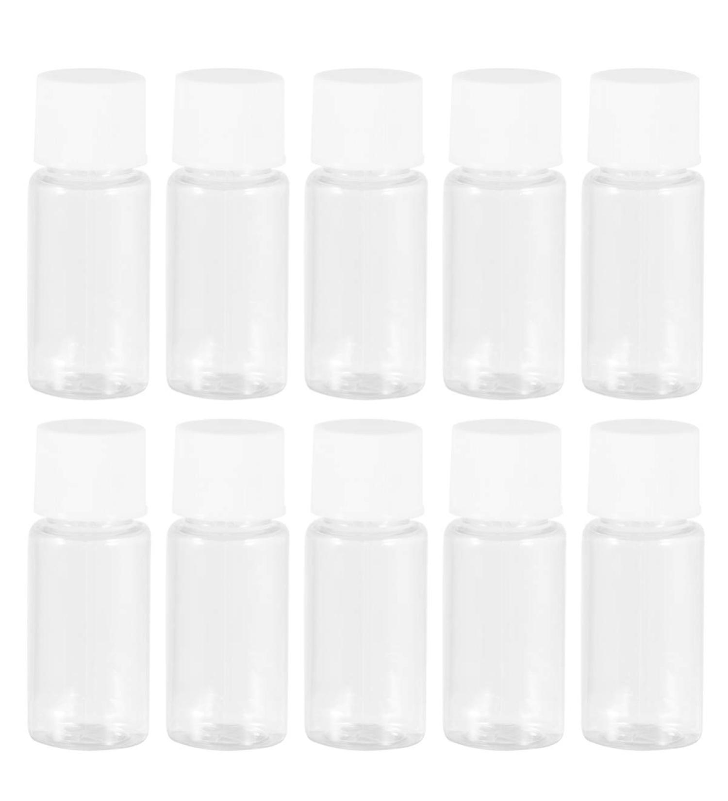 Buy Kallory 25 Mini Sample Bottles 10ml - Refillable Transparent Cosmetic Containers for Shampoo & Lotion - Ideal for Travel & Samples - Buy Online on GoSupps.com