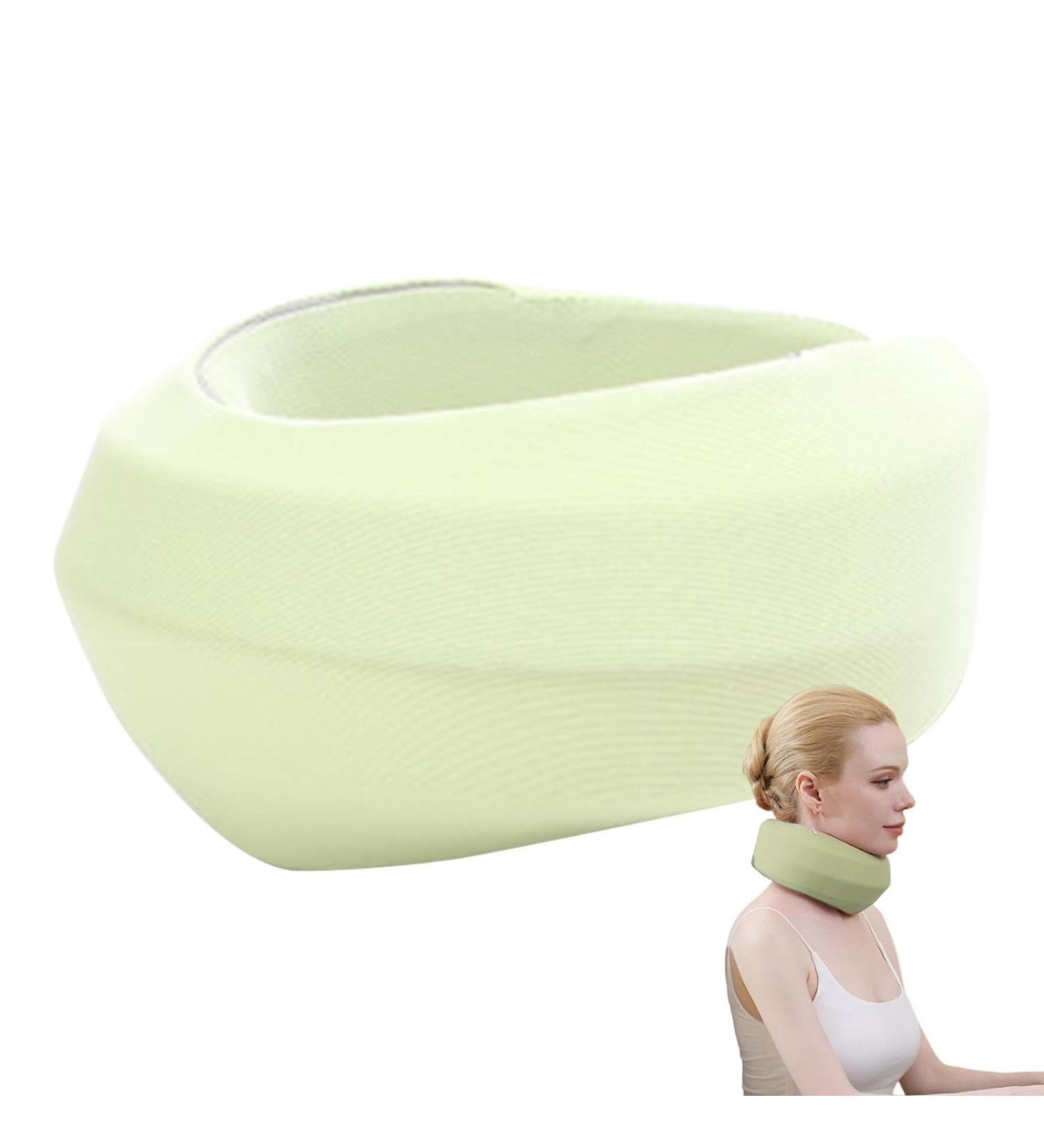 Siopob Neck Brace for Sleeping Neck Support Brace | Foam Neck Brace Soft Cervical Collar Neck Brace to Relieve Spinal Pressure Stabilize for Sleeping Green - Buy Online on GoSupps.com