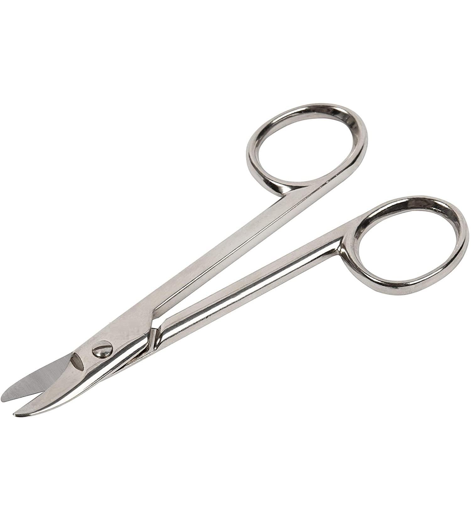 Professional Stainless Steel Beauty Scissors for Manicure, Pedicure, and Grooming - Curved Blade Nail Scissors for Men and Women - Buy Online on GoSupps.com
