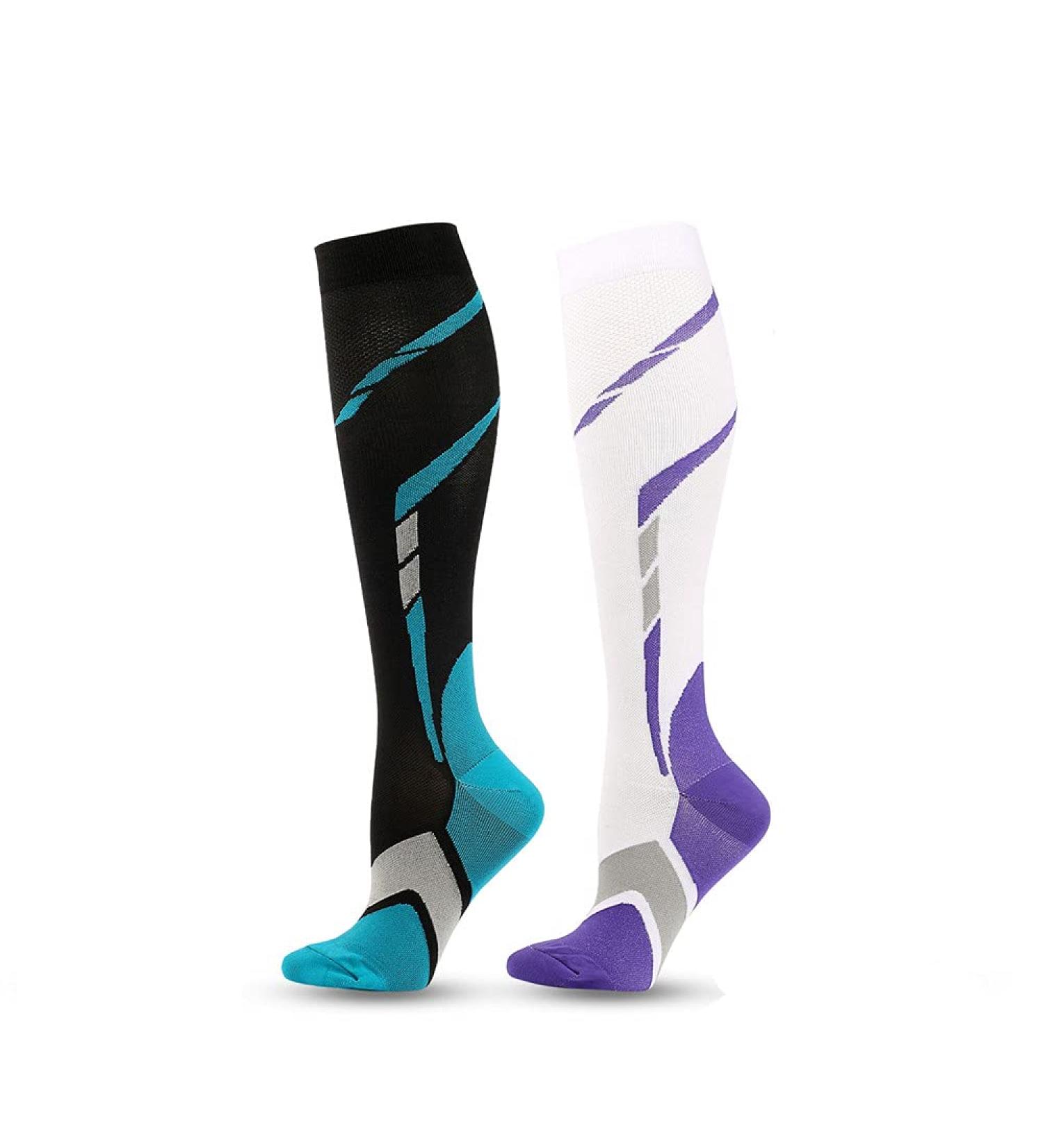 JILIBABBA Compression Socks for Men & Women - Knee High Sports Running Fitness Travel Socks (L-XL) - Buy Online on GoSupps.com