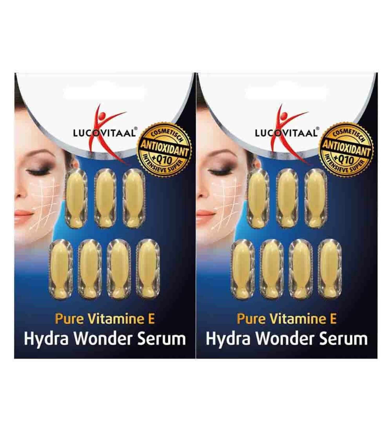 PK Benelux BV 2x Lucovitaal Vitamine E Hydra Wonder Serum 7 Capsules