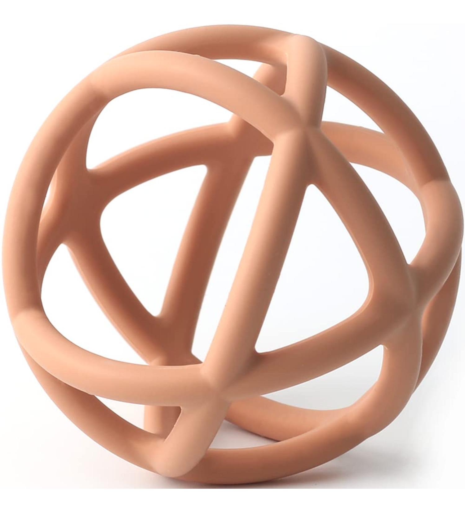 Buy BPA-Free Silicone Baby Toy Grasping Toy & Teething Ring - Safe Apricot Color for Infants - Buy Online on GoSupps.com