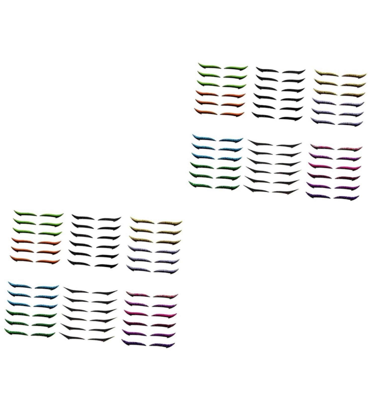 FOMIYES 12 Pcs Eyeliner Eye Line Sticker Eye Makeup Stickers Double Eyelid Tapes Applique Flash 1 count (Pack of 1) Assorted Colorx2pcs - Buy Online on GoSupps.com