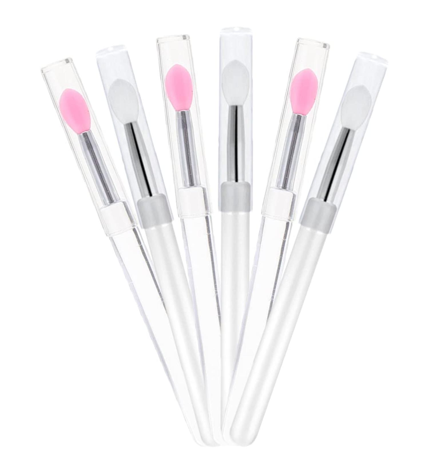 6pcs Silicone Lip Brush Set with Lid - Essential Makeup Tools for Eye Shadows Lipstick & Lip Masks | Perfect Beauty Accessories for Women - Buy Online on GoSupps.com