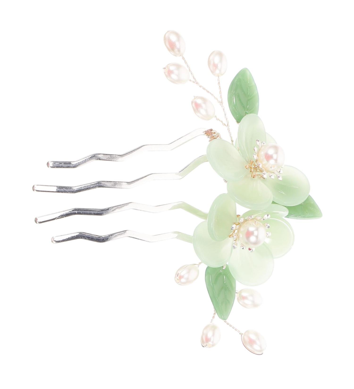 Ipetboom Antique Hair Clasp Girls Hair Clips Floral Hair Clip Hair Claw Clips for Girls Floral Hair Comb Bridal Side Hair Comb Headpiece for Women Hanfu Tiara Hair up Alloy Costume - Buy Online on GoSupps.com