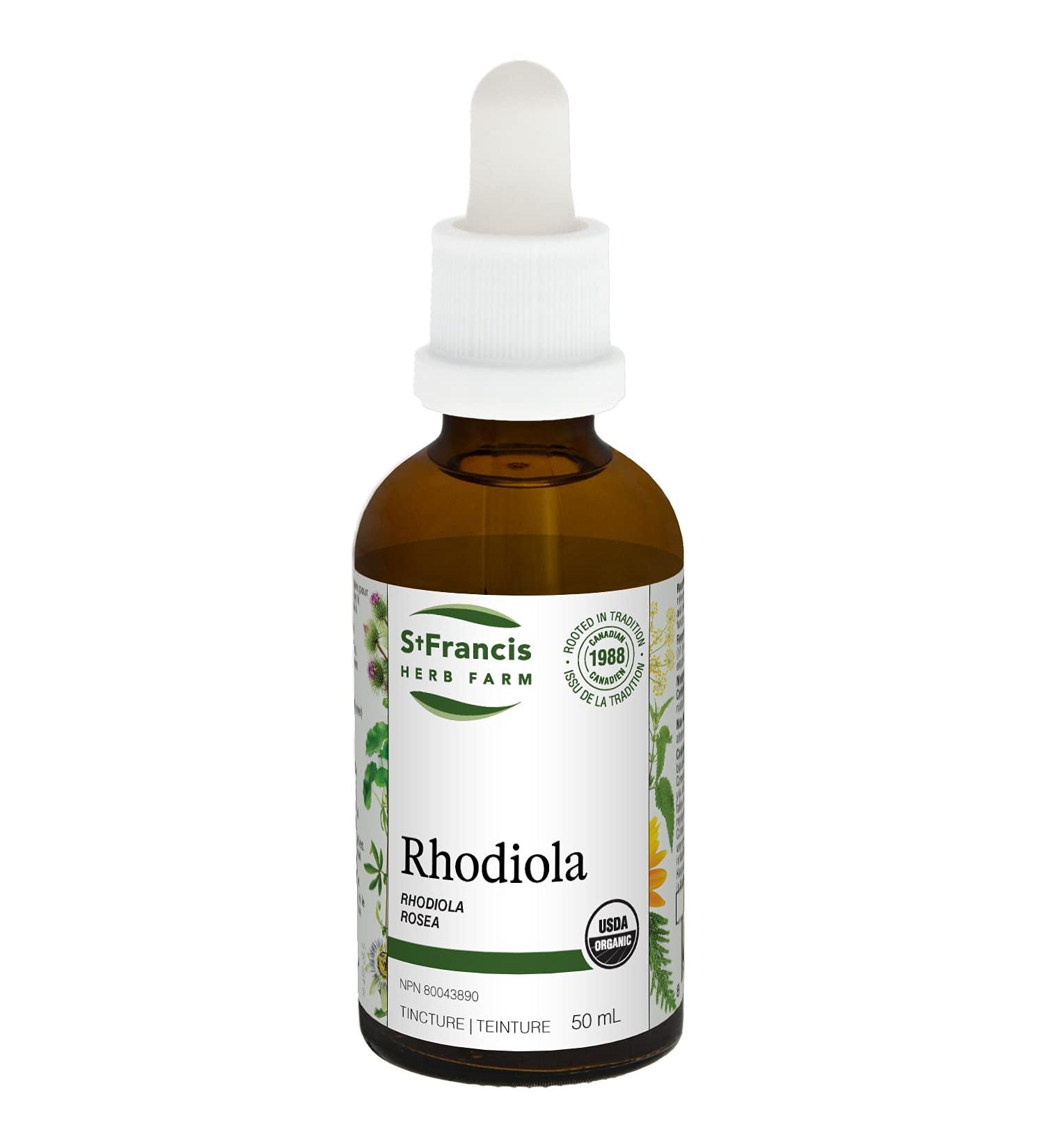 St. Francis Herb Farm Rhodiola Herbal Tincture Liquid | Used as an Adaptogen to Relieve Stress | Relieve Mental Fatigue & Sensation of Weakness | Supports Cognitive Function | Supports Mental Focus & Stamina | Organic | Non-GMO | Vegan | (50ml) 1.69 Ounce - Buy Online on GoSupps.com