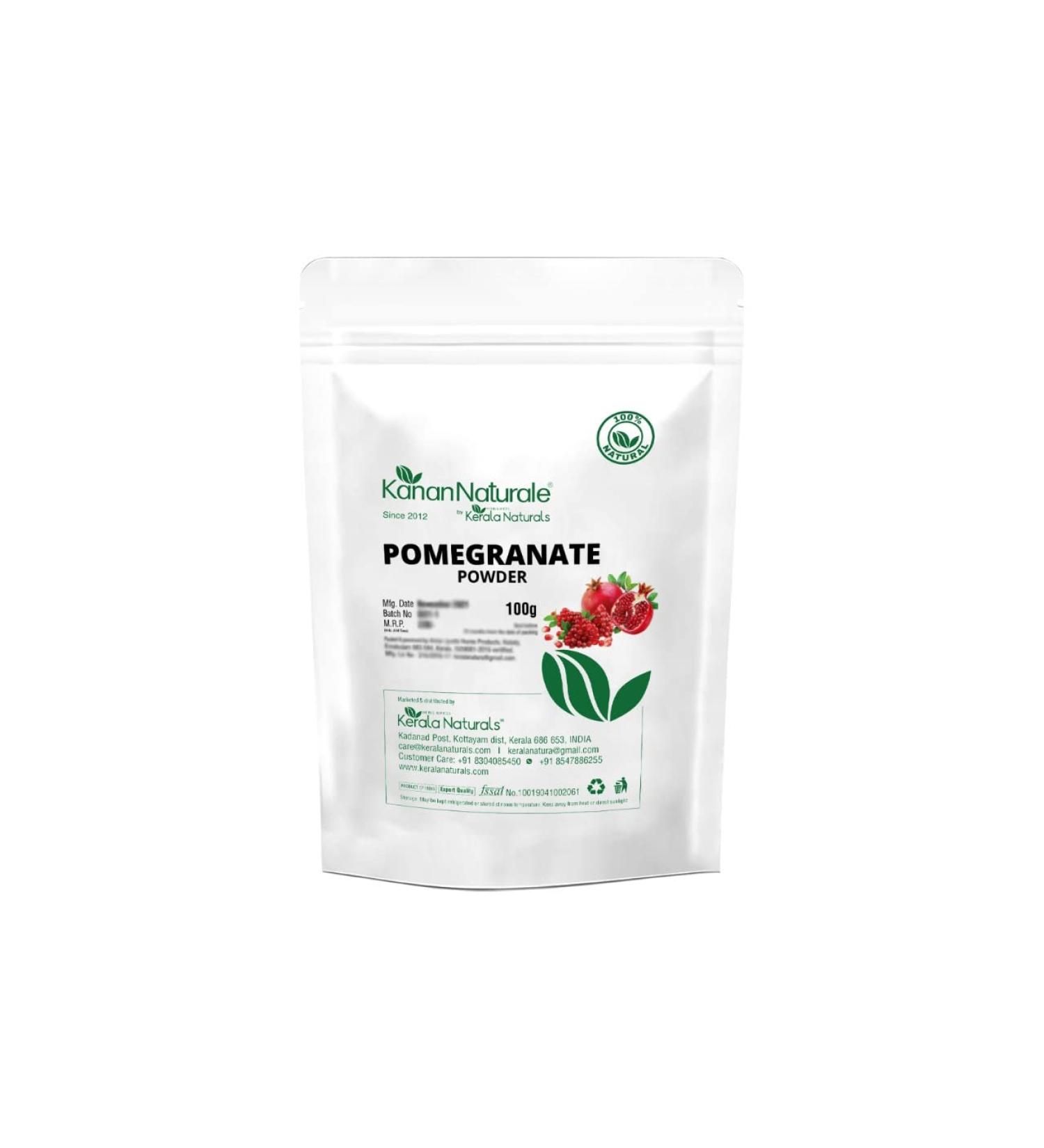 Pomegranate Peel Powder 100g - Anti-Aging Sun Protection & Skin Hydration - Shop Internationally - Buy Online on GoSupps.com