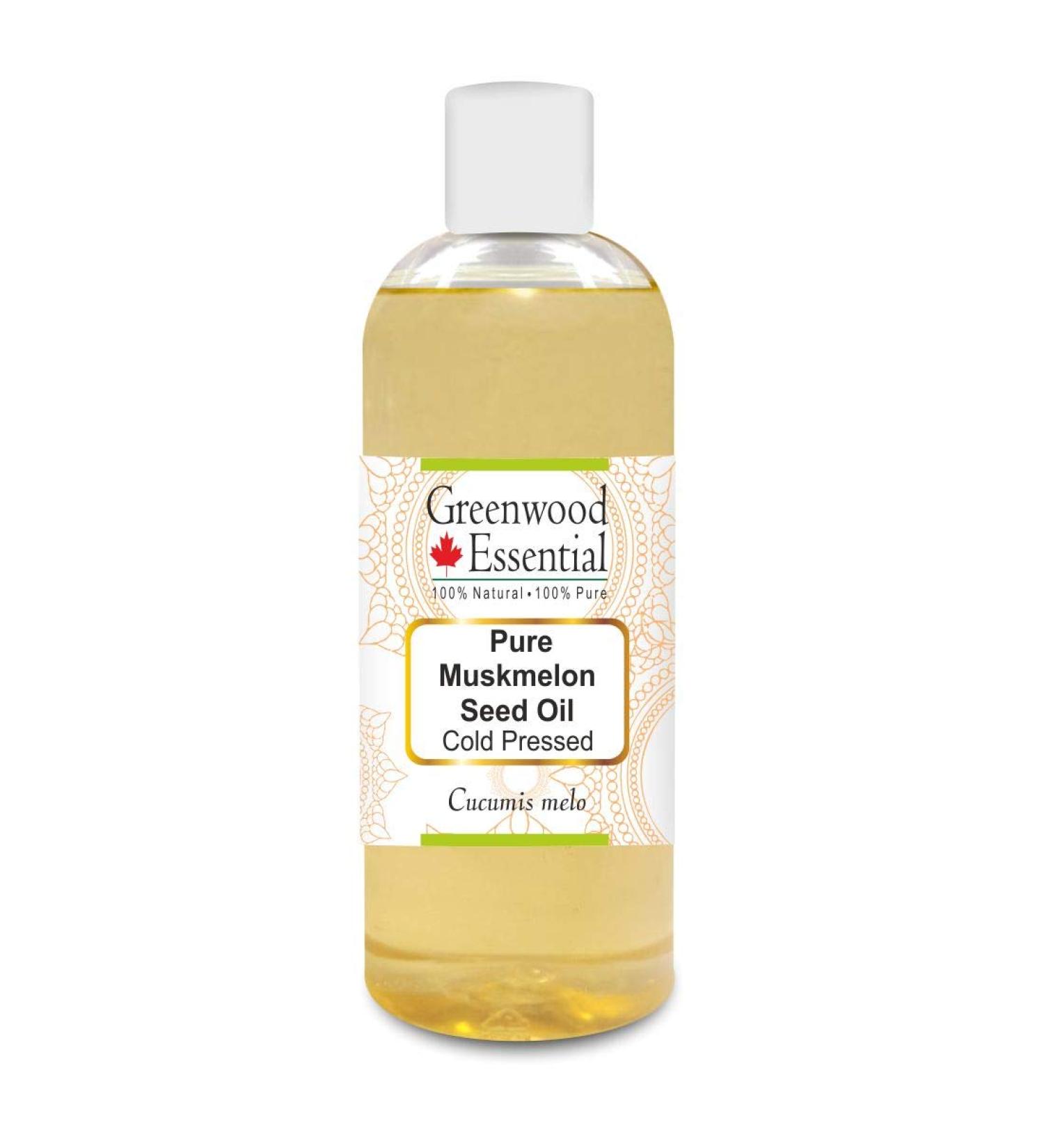 Greenwood Essential Pure Musk Melon Seed Oil 200ml - Cold Pressed Therapeutic Grade Oil (Cucumis melo) - Buy Online Worldwide - Buy Online on GoSupps.com