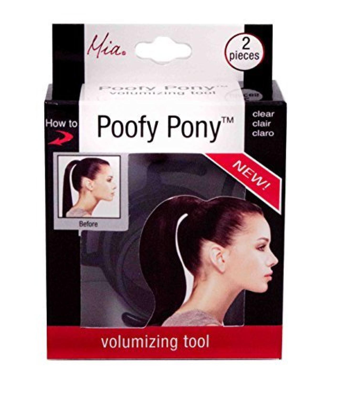 Mia Poofy Pony Ponytail Volumizing Hair Styling Tool Gives a Thick Full Ponytail Using Your Own Hair for Women  Teens  Moms  Thin Hair  Cancer Survivors 2 Count (Pack of 1) brown