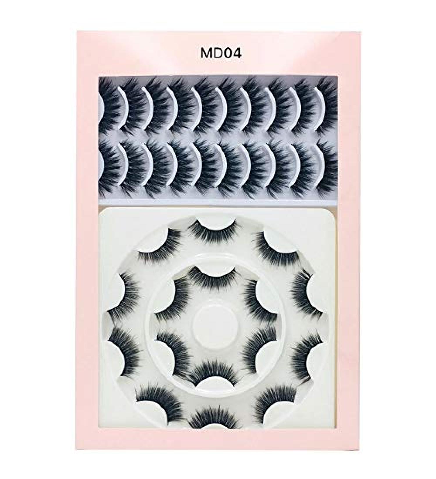 Desikixudy 18 Pairs False Eyelashes Natural Wispy Fluffy Dramatic Volume Lashes Extension Cruelty-Free Eyelash MD4 - Buy Online on GoSupps.com