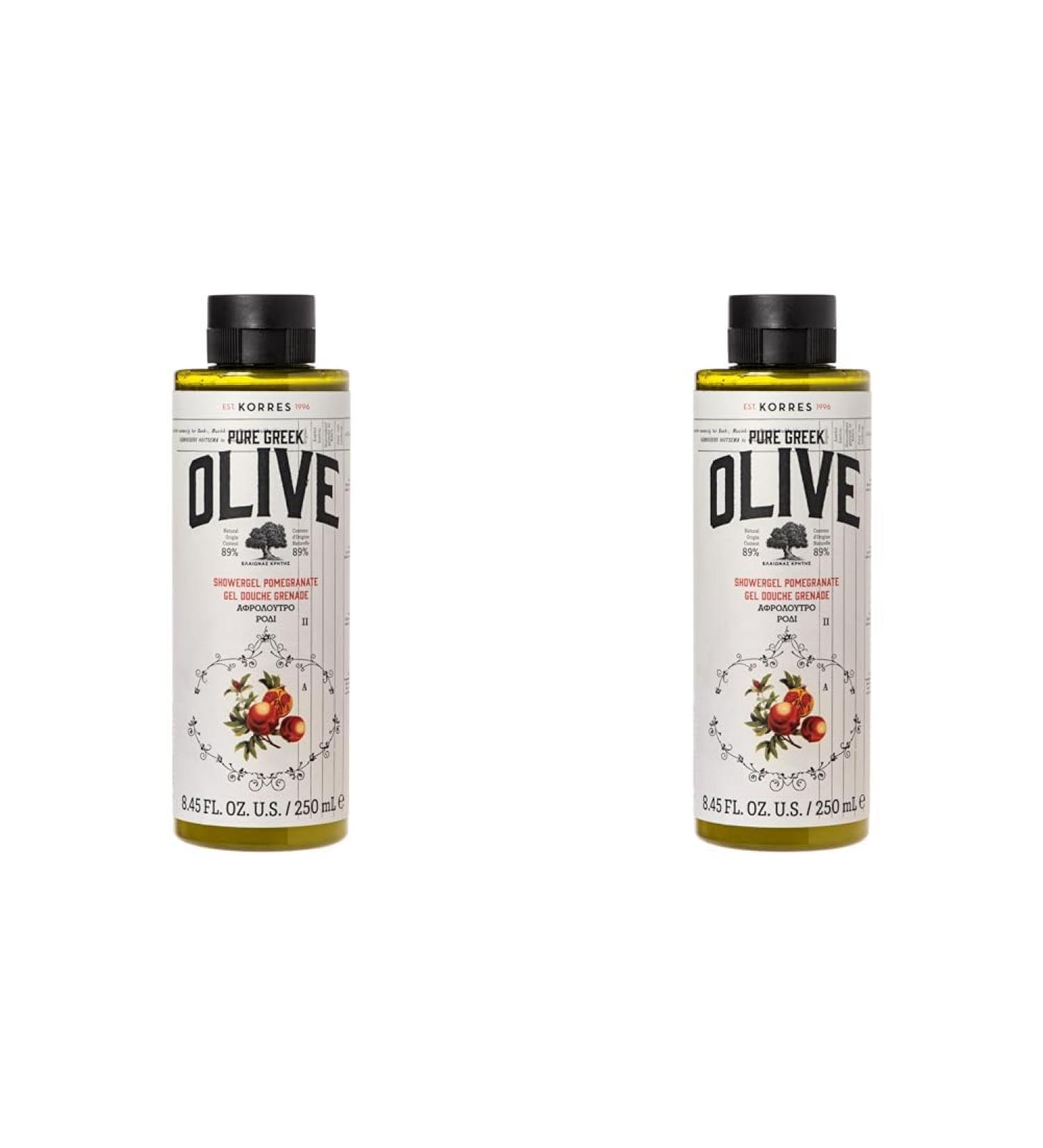 Corrres Olive Pomegranates Moisturizing Shower Gel - Vegan Extra Olive Oil 250ml (Pack of 2) | Smooth Skin International Shipping Available - Buy Online on GoSupps.com
