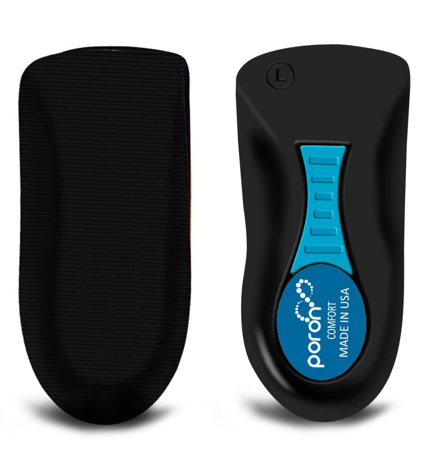 PORON Heel Cups for Heel Pain & Plantar Fasciitis Relief - Made in USA 2022 | Heel Cushions Inserts for Heel Spurs, Flat Feet, Tendinitis - Women 6-11.5/Men 4.5-9.5 C - Buy Online on GoSupps.com