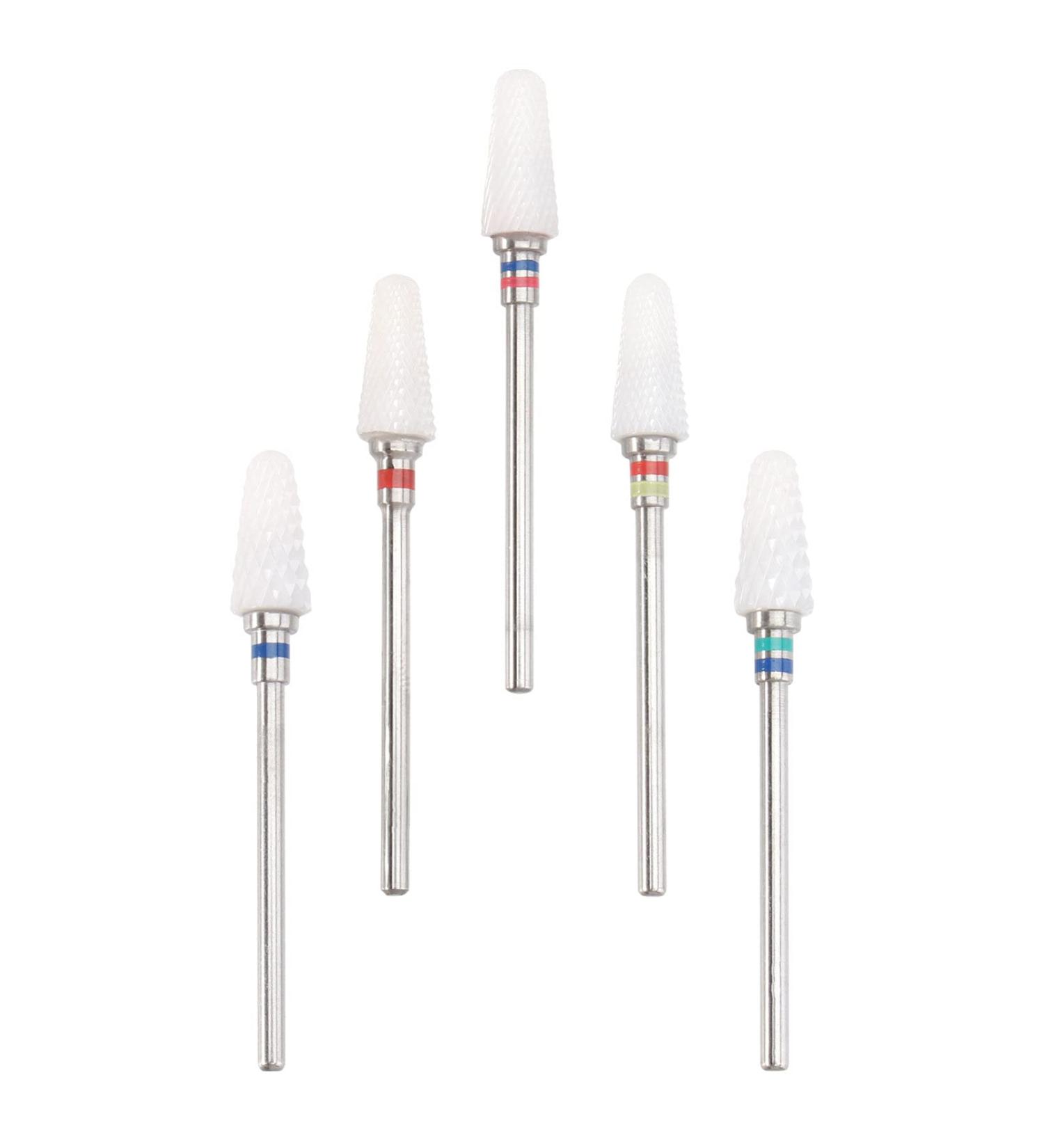FOMIYES 5pcs Ceramics Nail Drill Bits Set for Manicure Pedicure - Nail Polishing Accessories for Gel Removal - Buy Online on GoSupps.com
