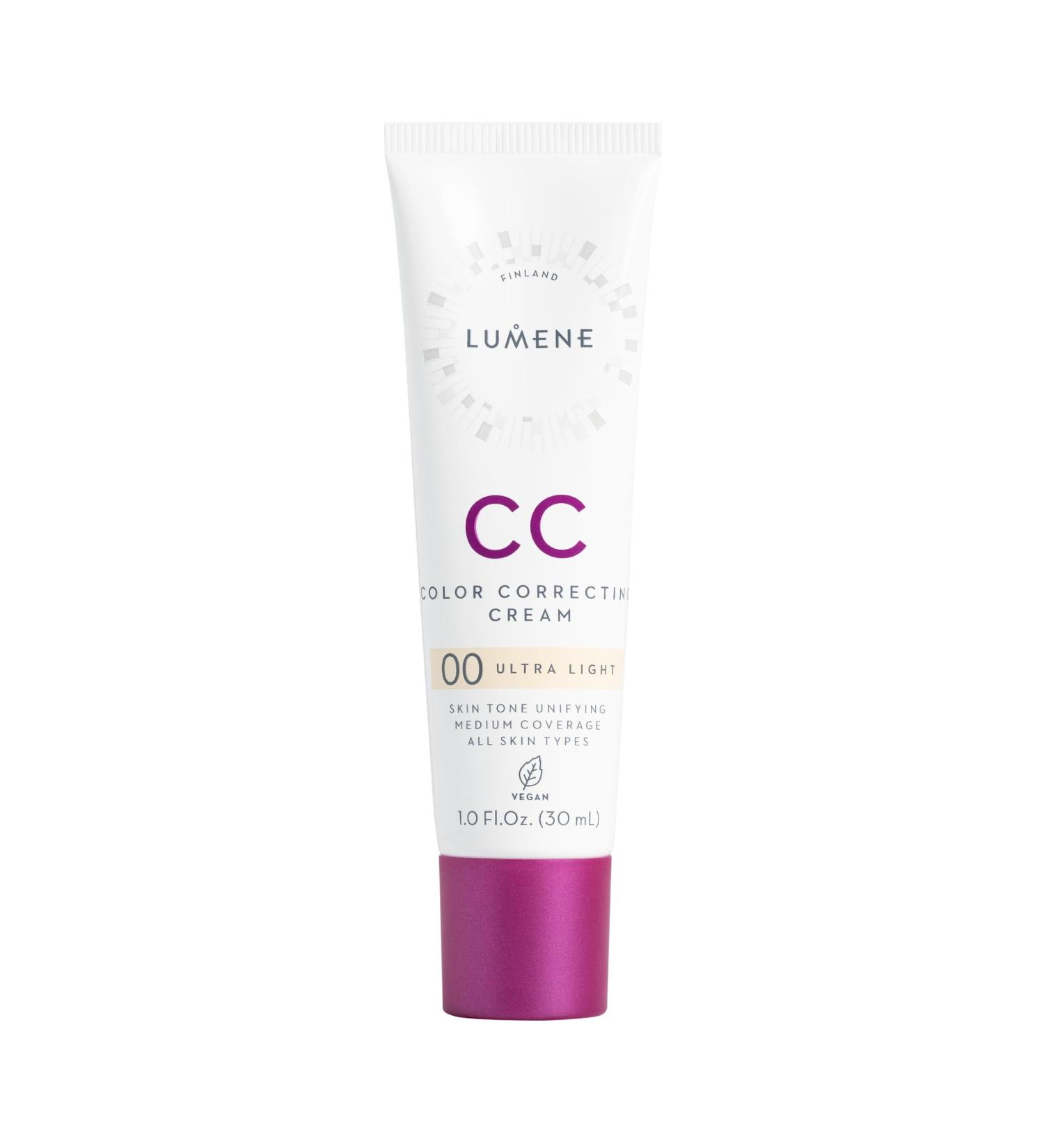 LUMENE CC Cream - Color Correcting with SPF 20 Medium Coverage Vegan 30ml | Perfect for All Skin Types - Buy Online on GoSupps.com