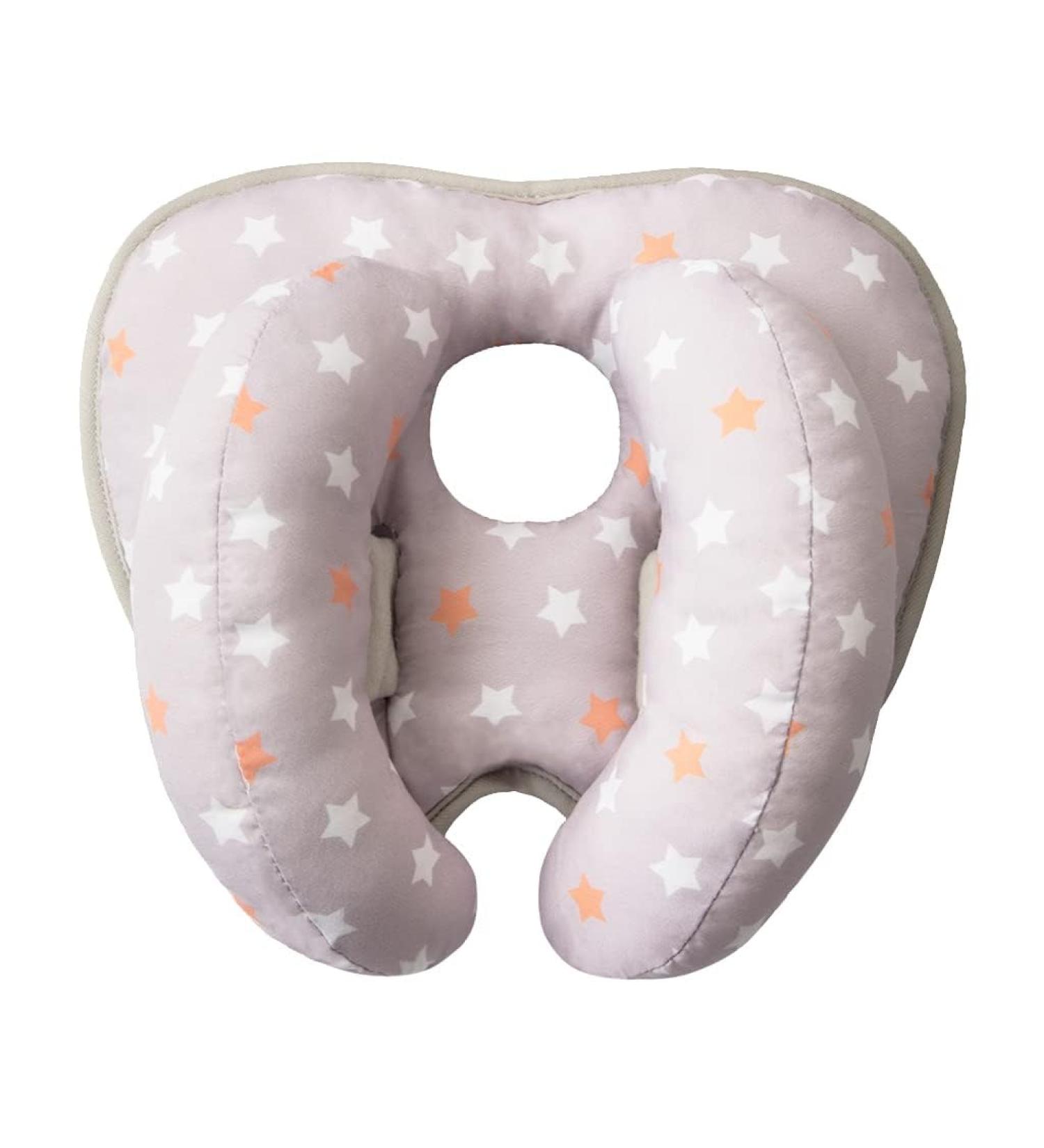 KAKIBLIN 2 in 1 Baby Travel Pillow - Adjustable Banana Shape Baby Neck Pillow for Newborn & Toddler Boys Girls - Orange Pentagram Design - Buy Online on GoSupps.com