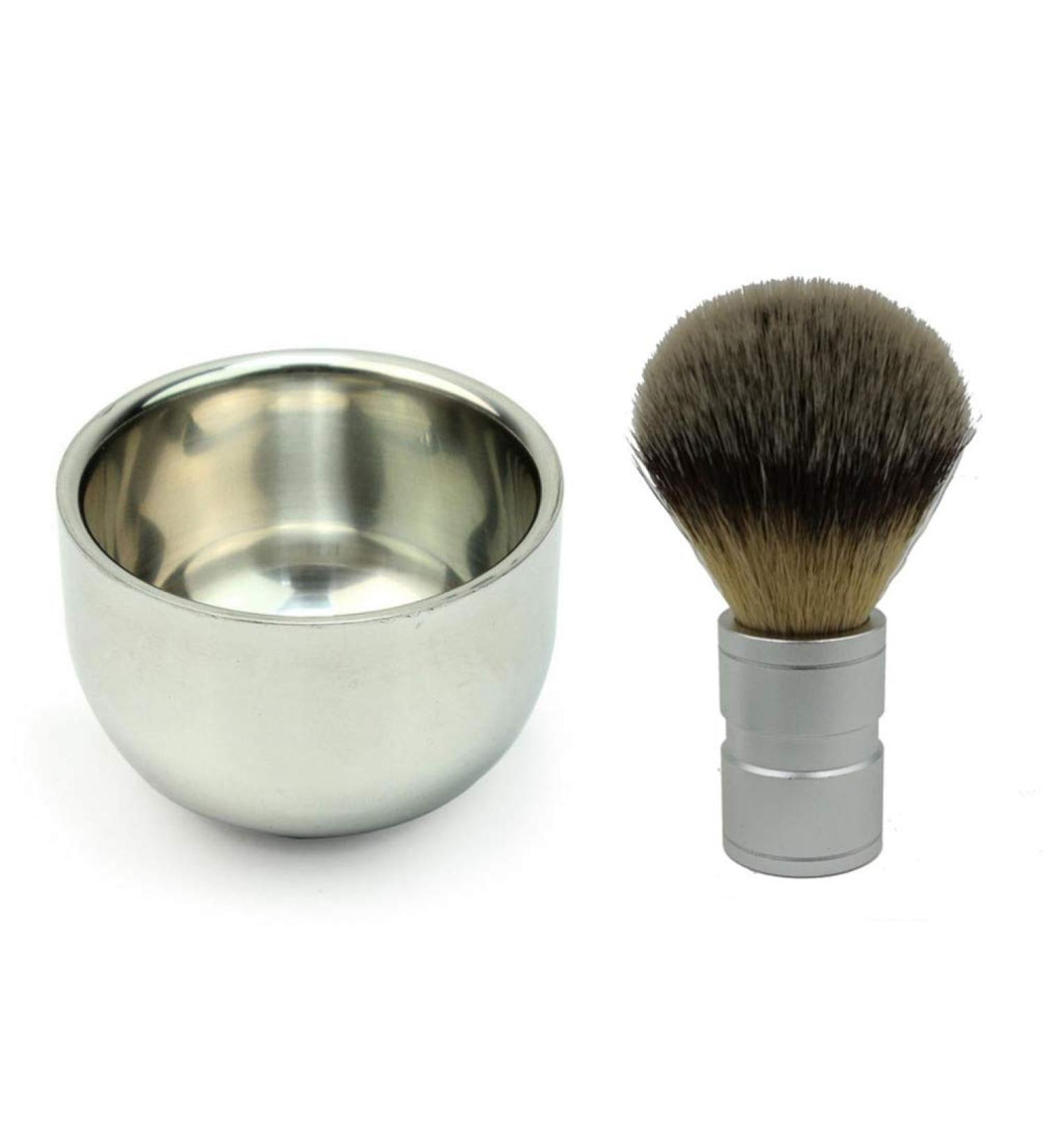 Topbathy Mustache Rapid Blood-Stilling Pen & Shaving Set Stainless Steel Razor Bowl Brushes | Perfect for Men's Grooming - Buy Online on GoSupps.com