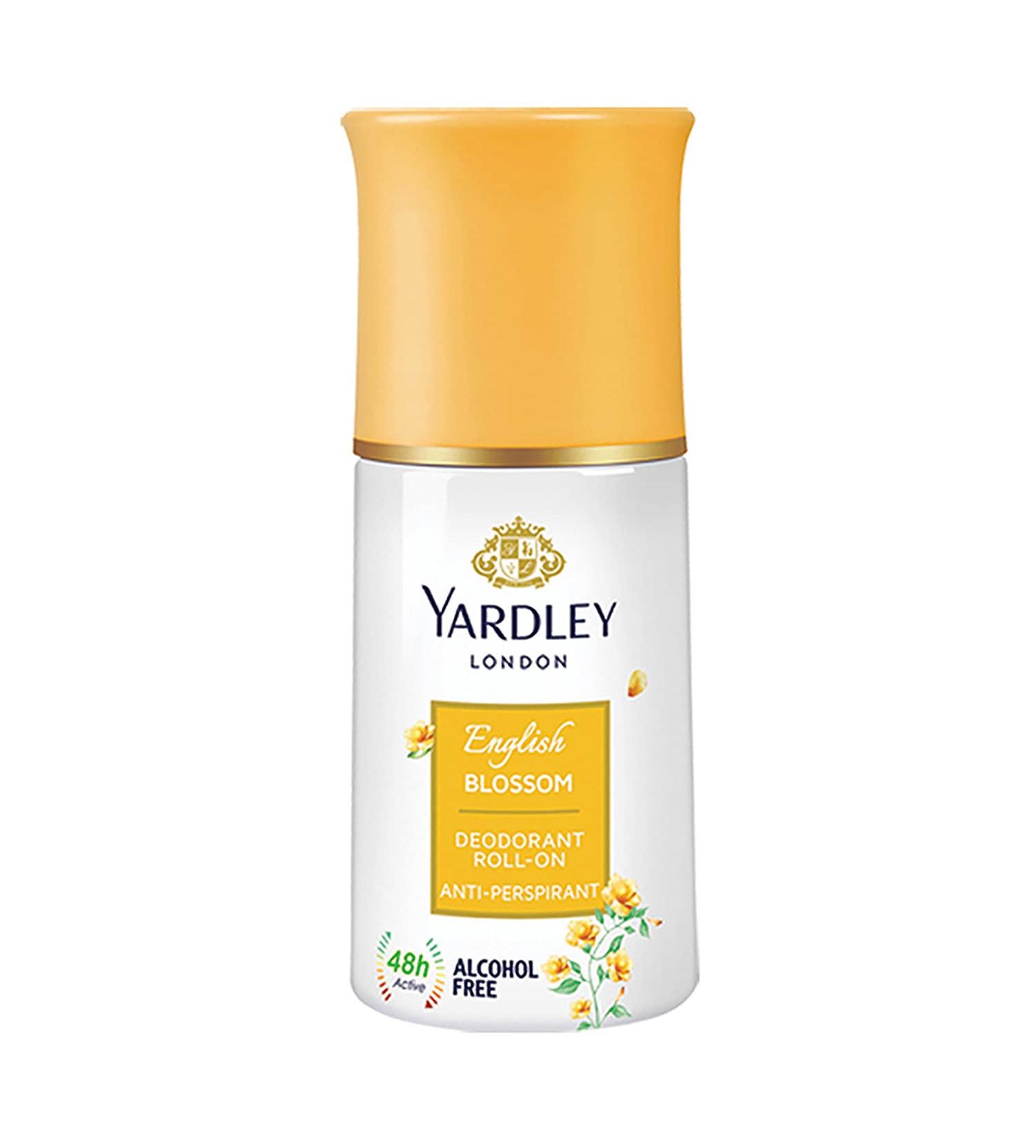 Yardley 1 London English Blossom Deodorant Roll-On 50ml - Long-lasting Floral Scent - Buy Online on GoSupps.com