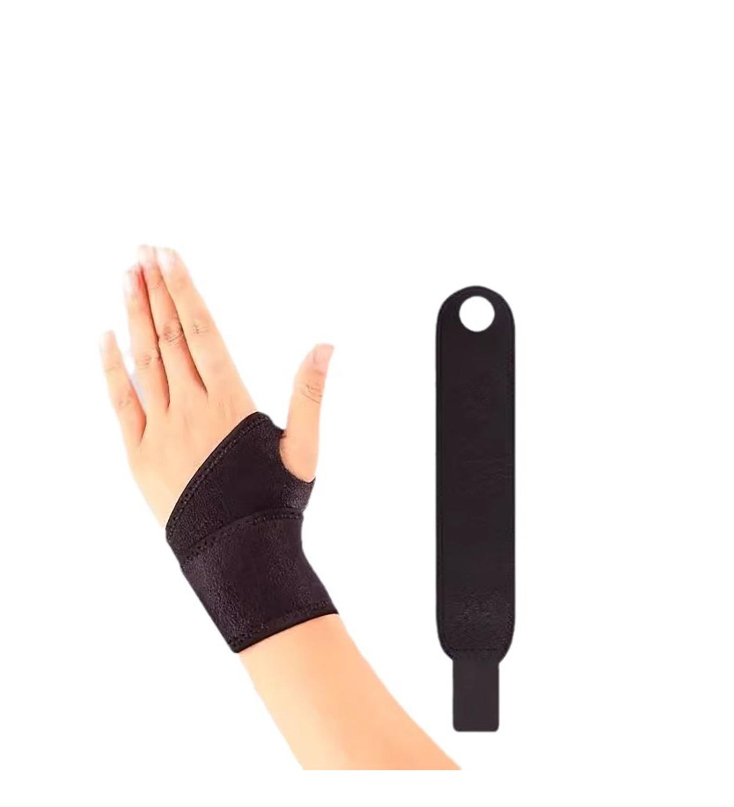 Buy Adjustable Wrist Support Brace - Carpal Tunnel & Compression Strap for Pain Relief Sports Guard & Fitness | Black - Buy Online on GoSupps.com