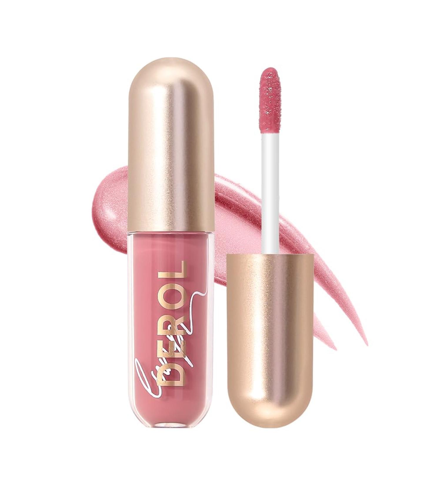 Lip Blam Gloss Tinted Lip Treatment Shimmery Plumping Lip Gloss Non-Sticky Long-Lasting Lips Oil Fig Tea 2#FIG TEA - Buy Online on GoSupps.com