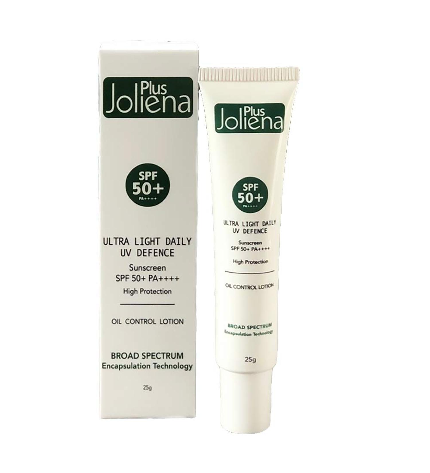 Joliena Plus Ultra Light Daily UV Defense Sunscreen SPF 50+ PA++++ High Protection Oil Control 25g. - Buy Online on GoSupps.com